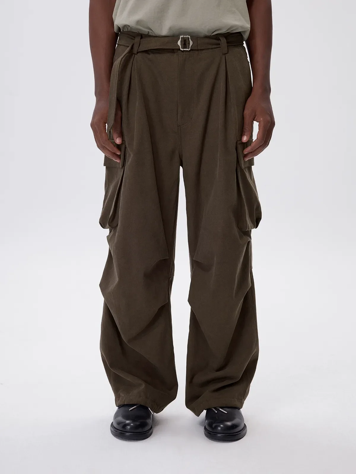 Lyocell-Cotton Wide-Leg Cargo Trousers - Image 2