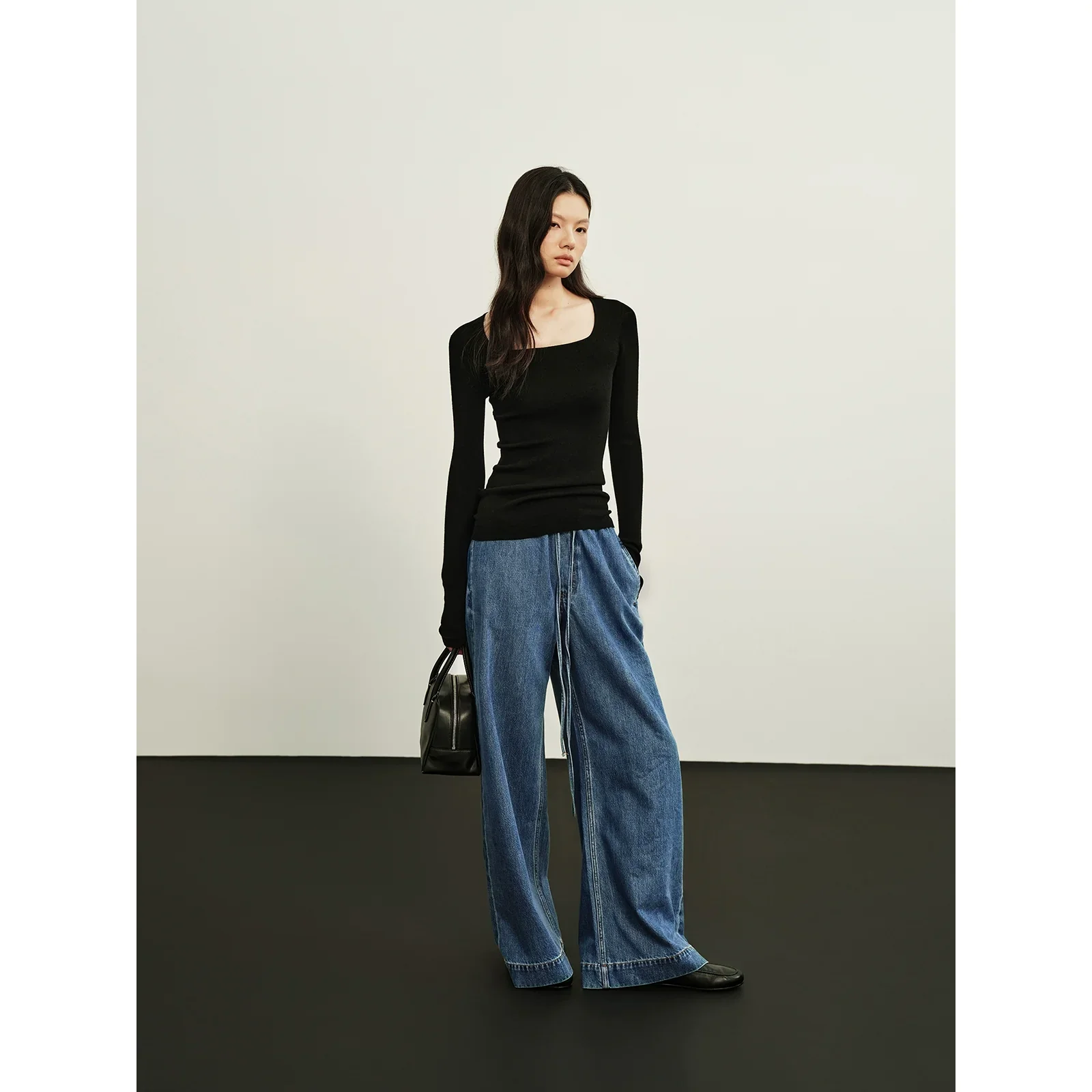 Lyocell Cotton Wide Leg Jeans - Image 4