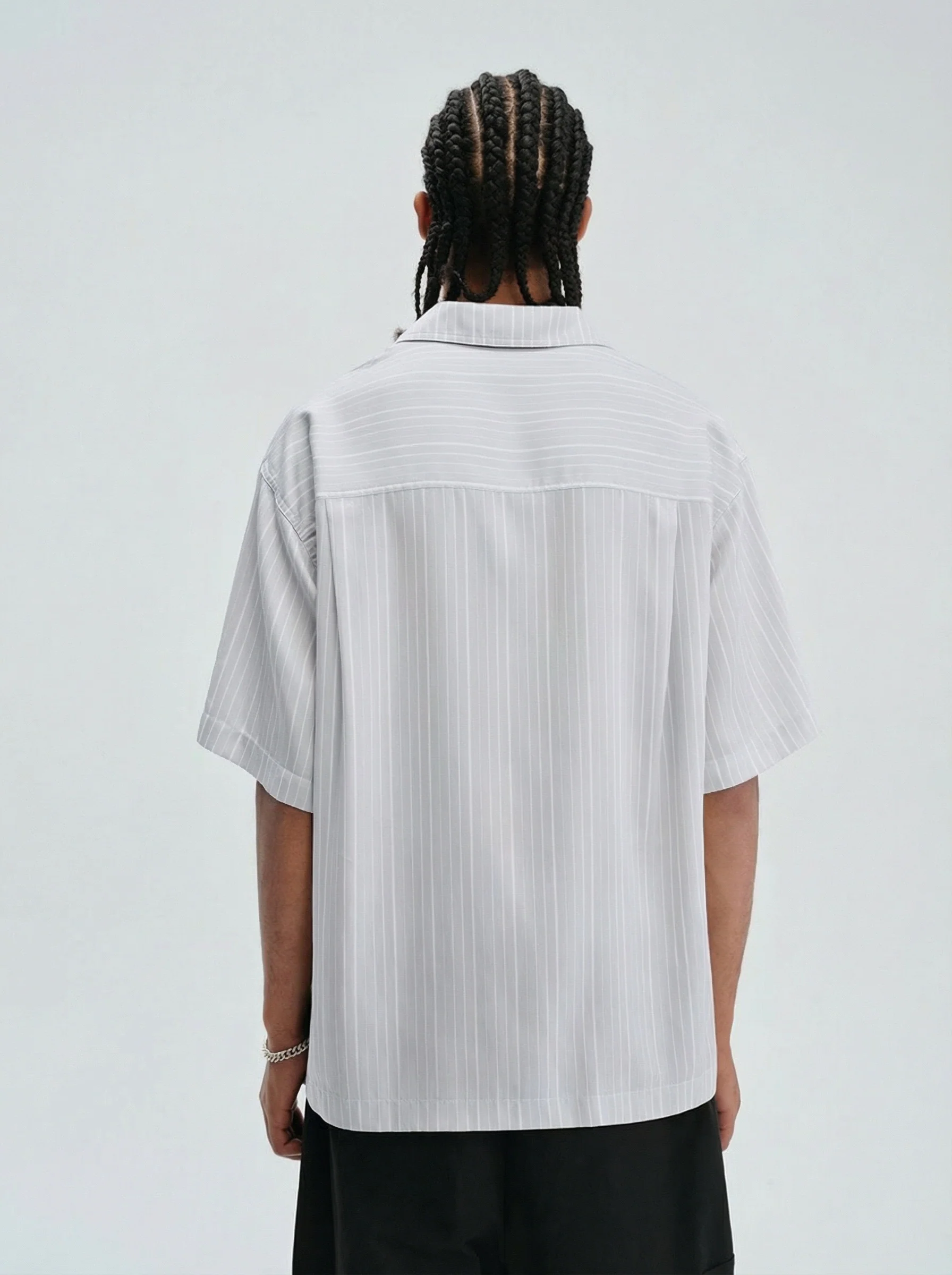 Lyocell Pinstripe Camp-Collar Shirt - Image 5