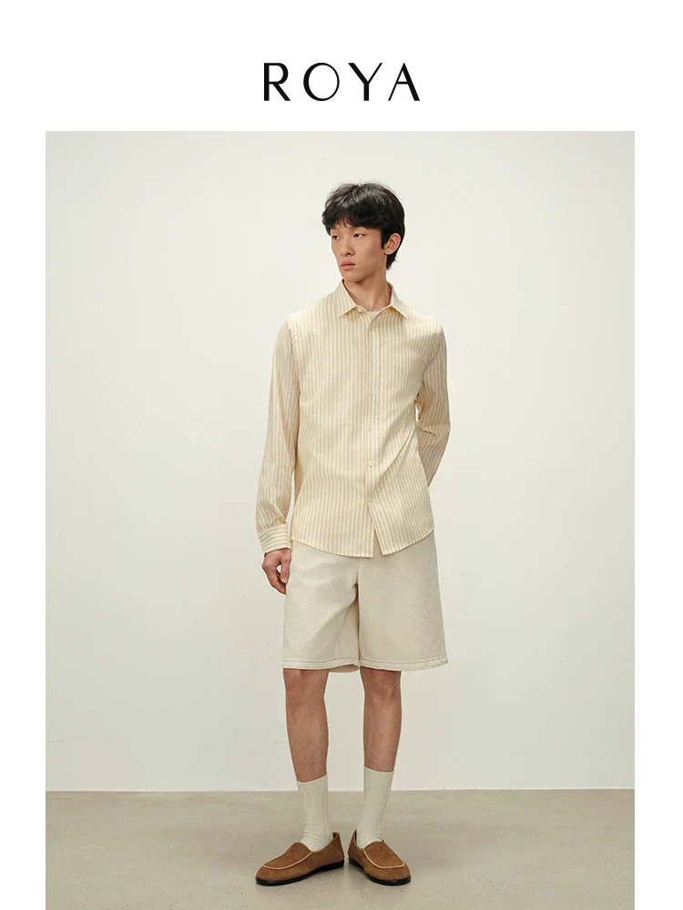 Lyocell-Silk Pinstripe Shirt