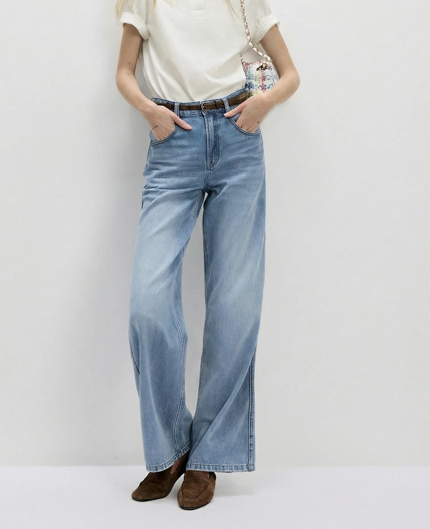 Lyocell Wide-Leg Denim Jeans