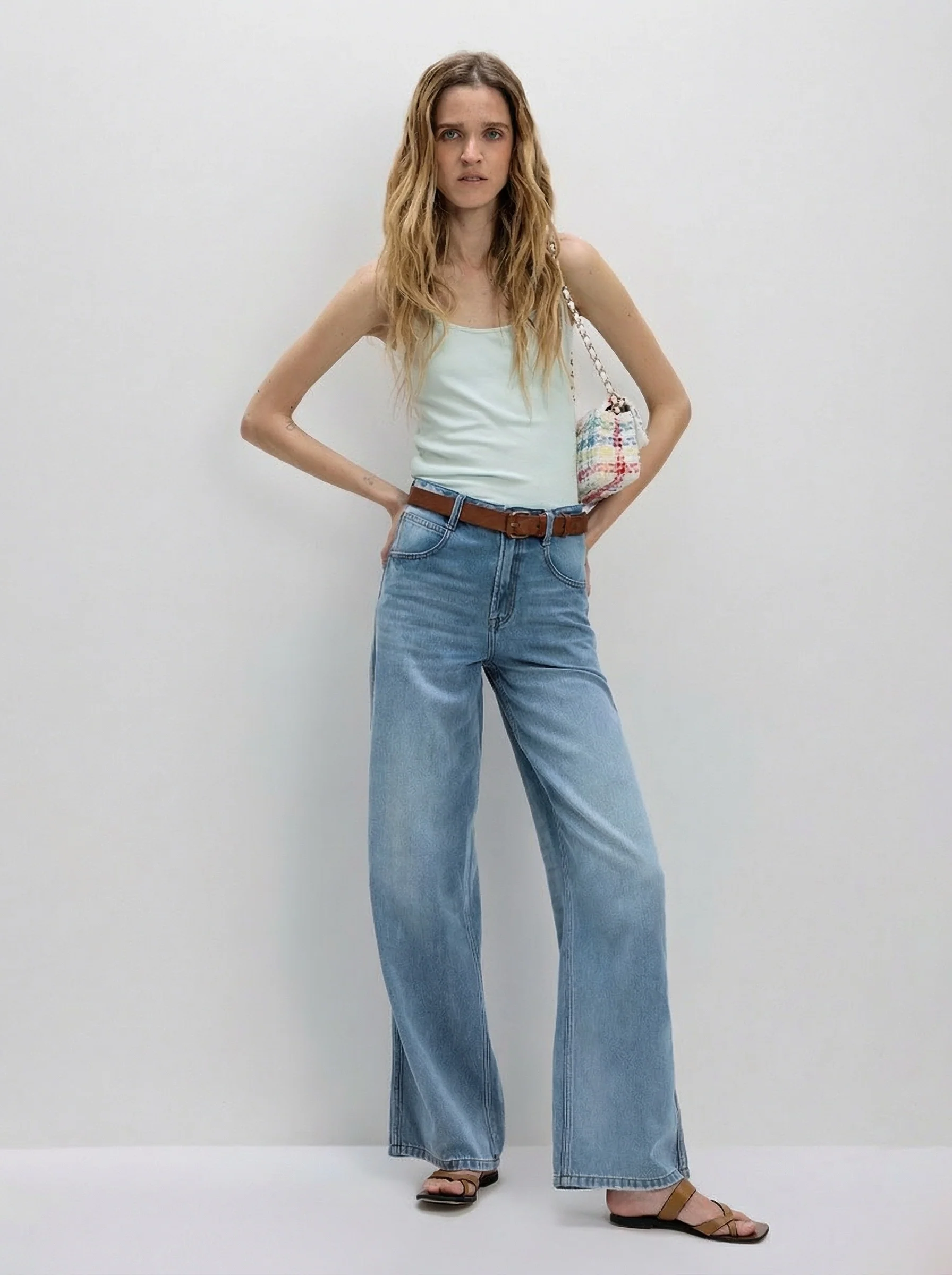 Lyocell Wide-Leg Denim Jeans - Image 4
