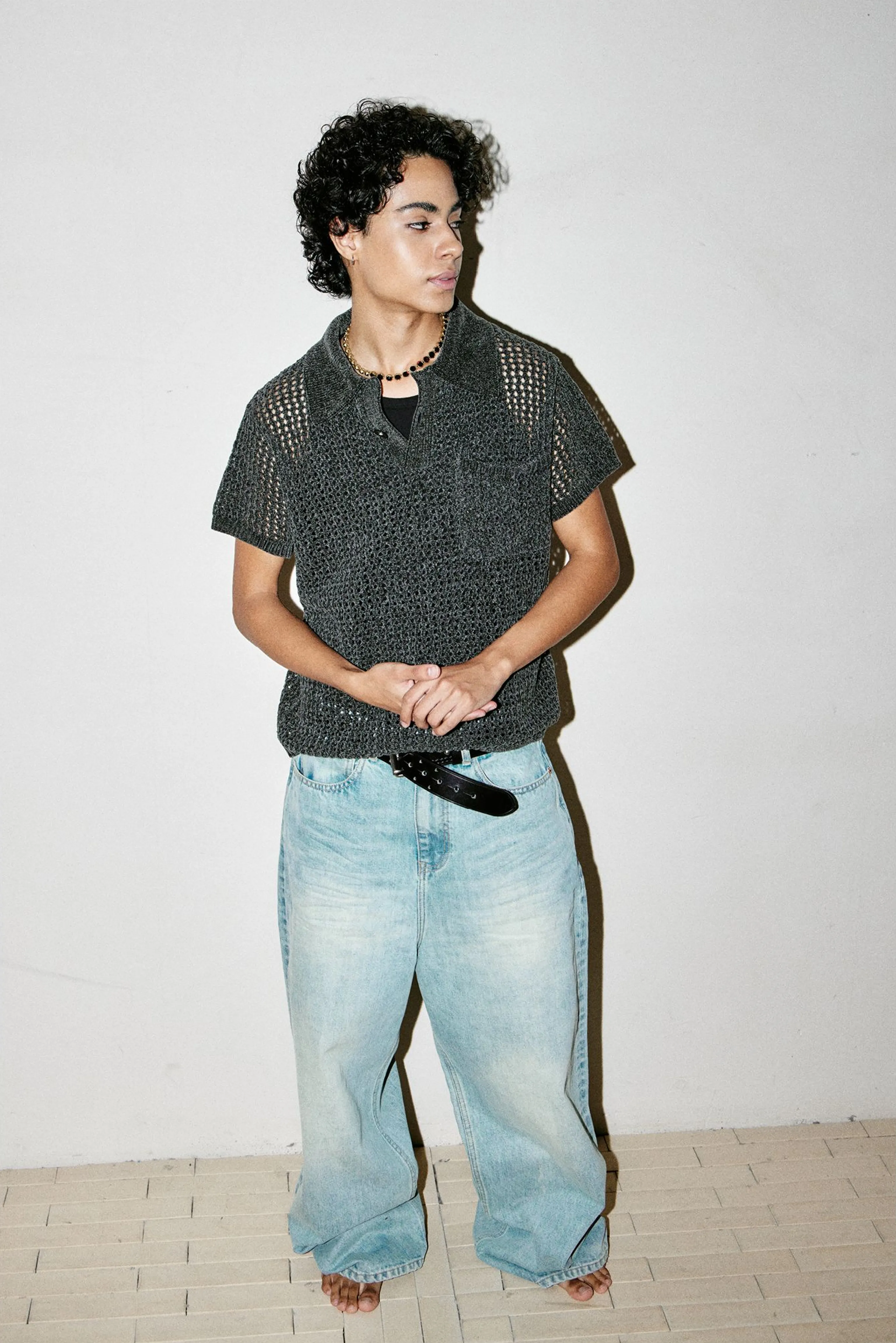 Malibu Open-Knit Polo Shirt - Image 3