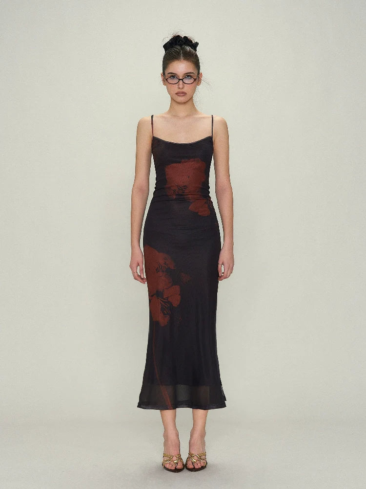 Mandala Mesh Slip Dress - Image 3