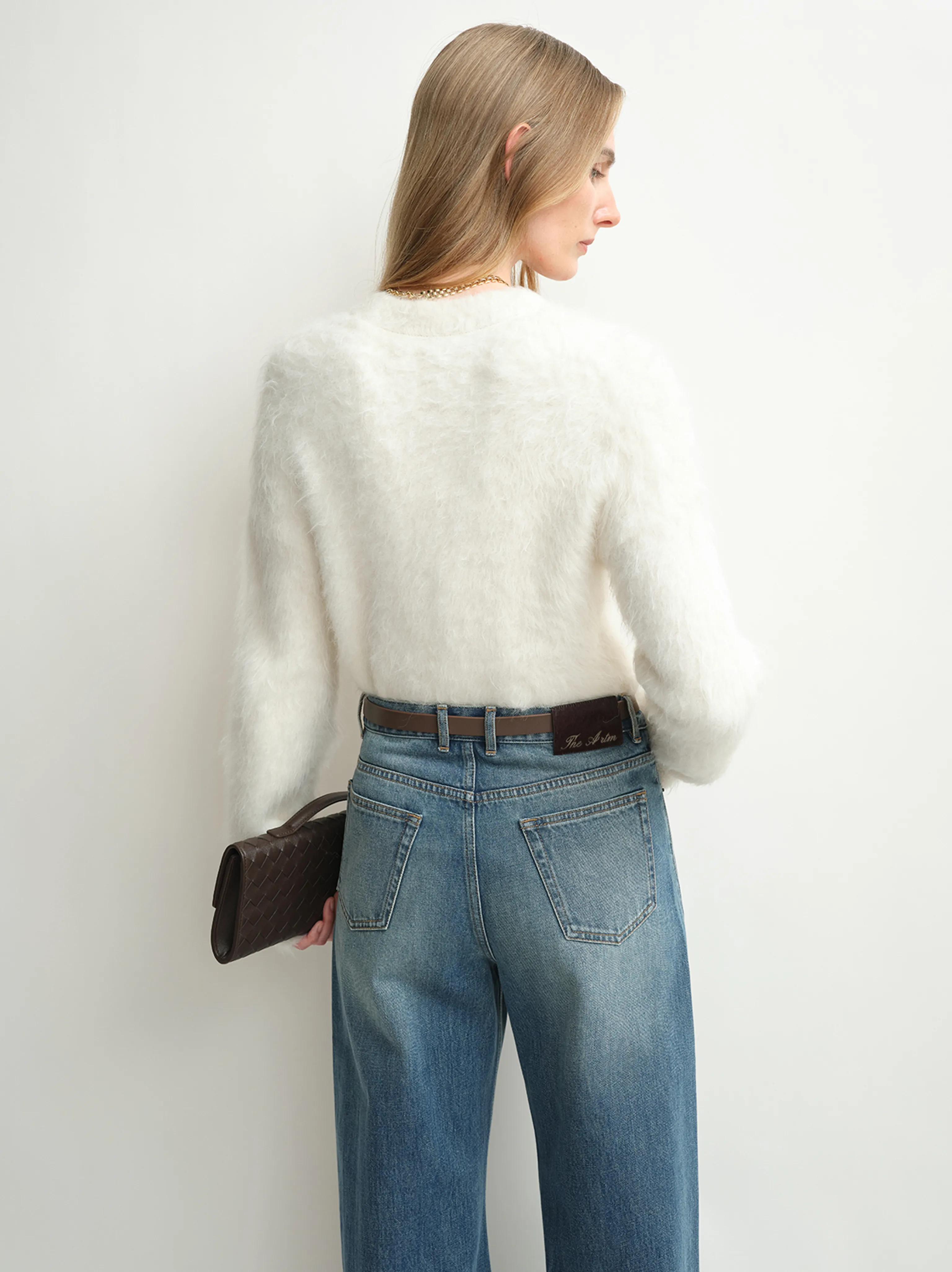 Marble-Wash Wide-Leg Jeans - Image 7