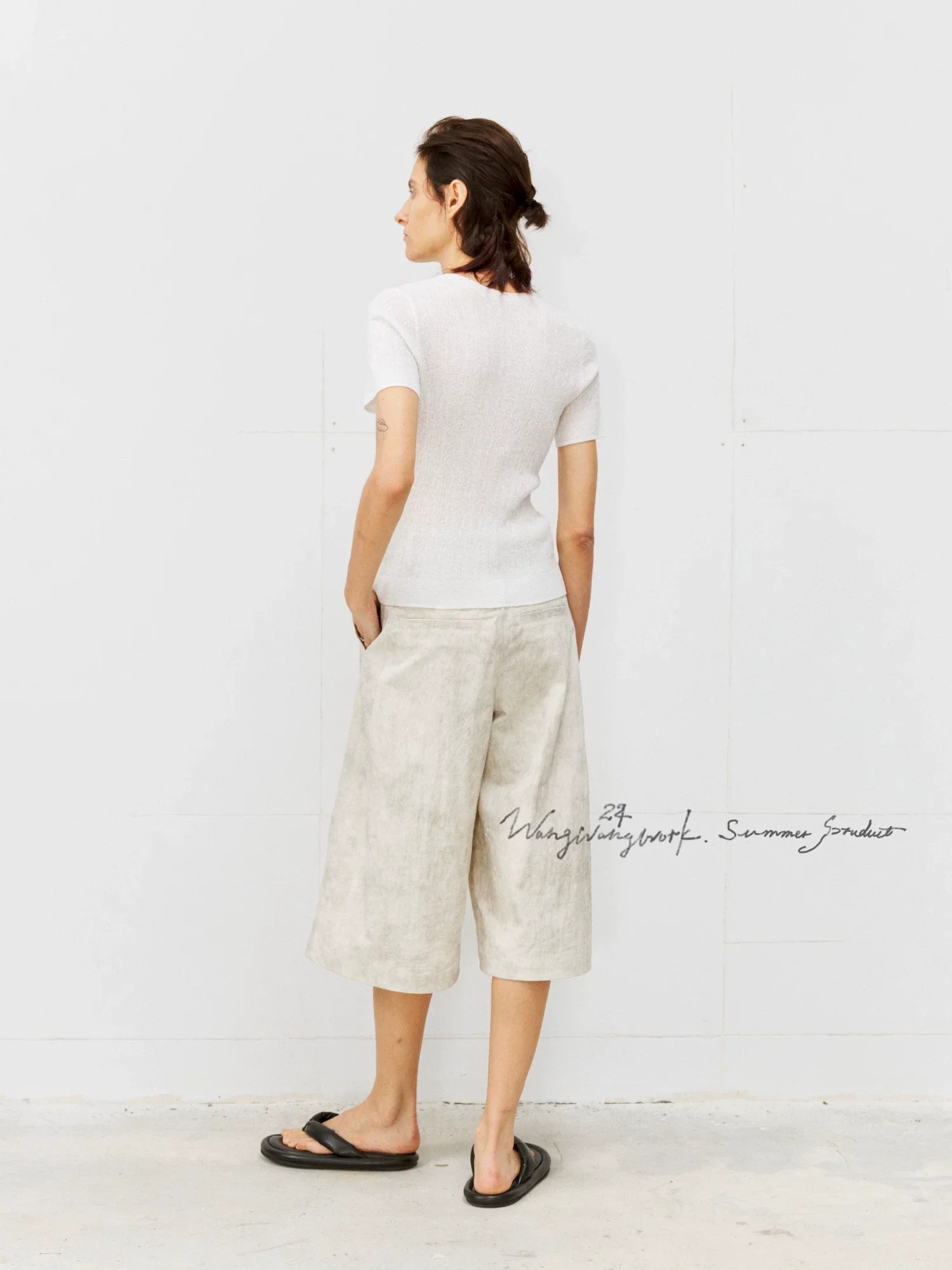 Marbled Cotton-Nylon Culottes - Image 2