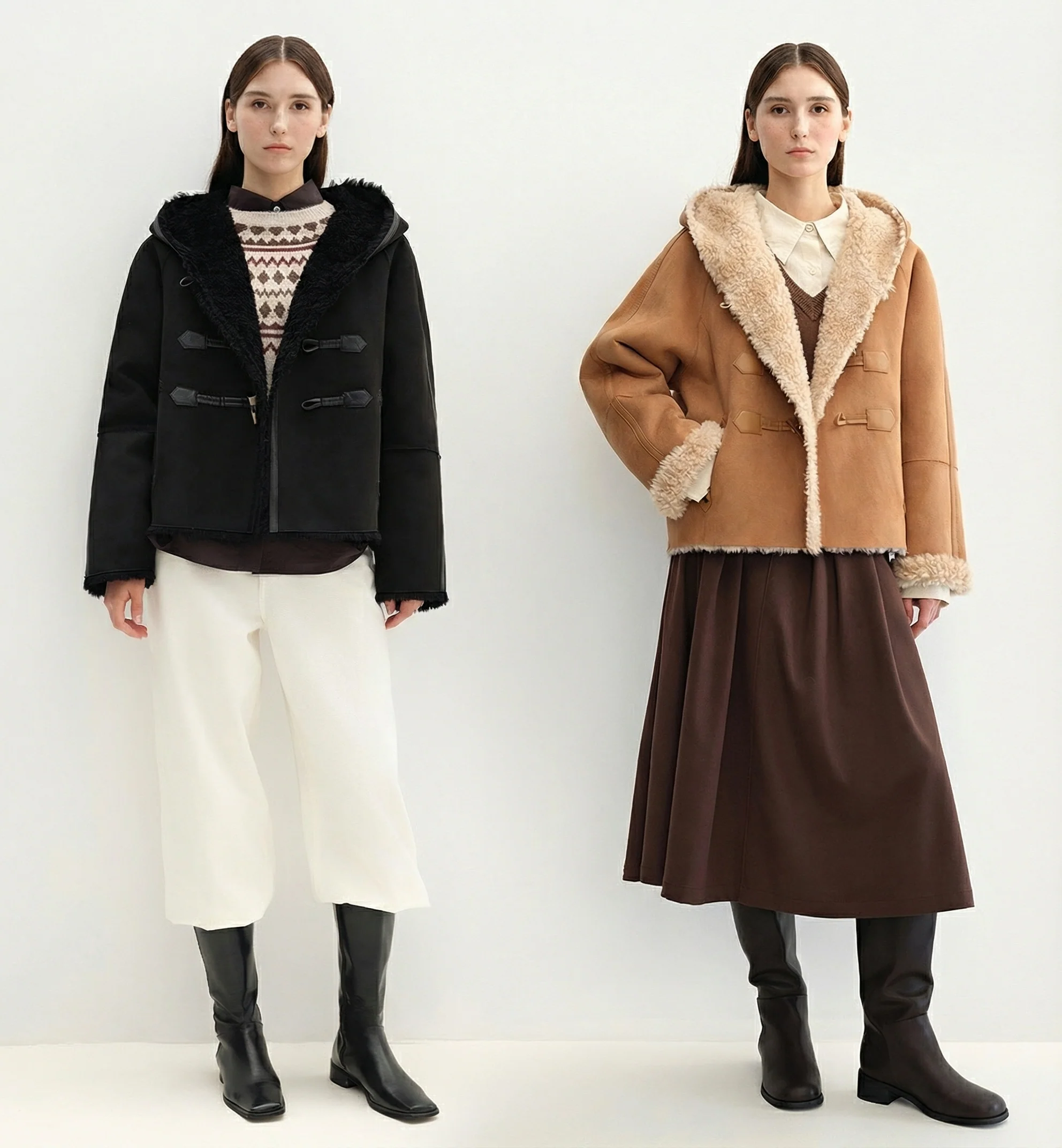 Marseille Reversible Shearling Duffle Jacket - Image 3