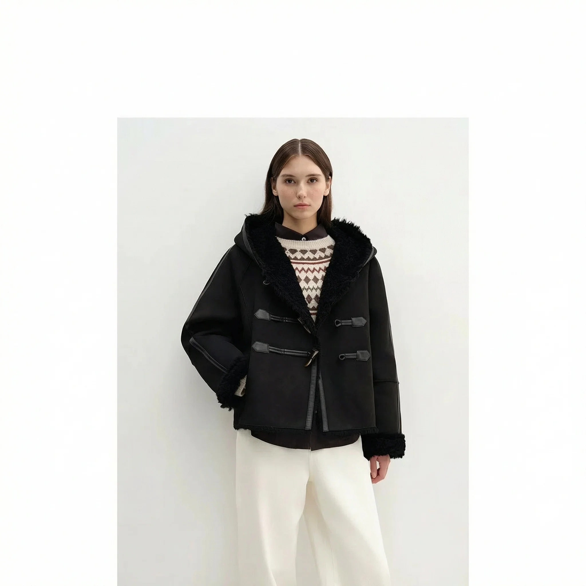 Marseille Reversible Shearling Duffle Jacket - Image 4