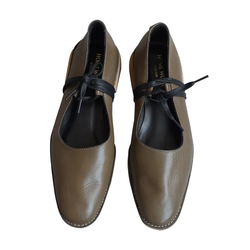 Mary Jane Leather Flats - Image 4