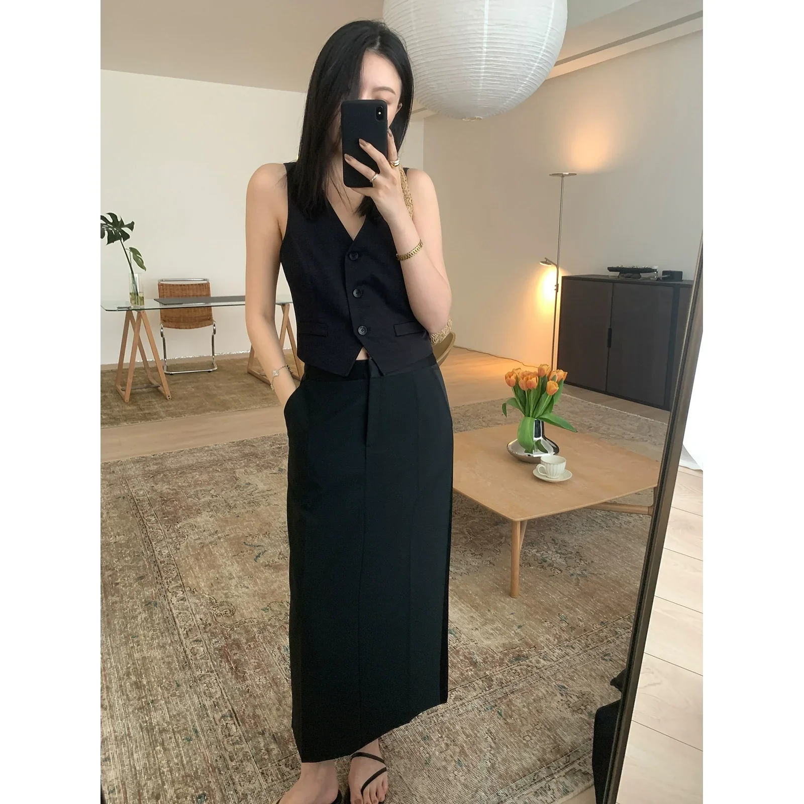 Matte Black Skirt - Image 3