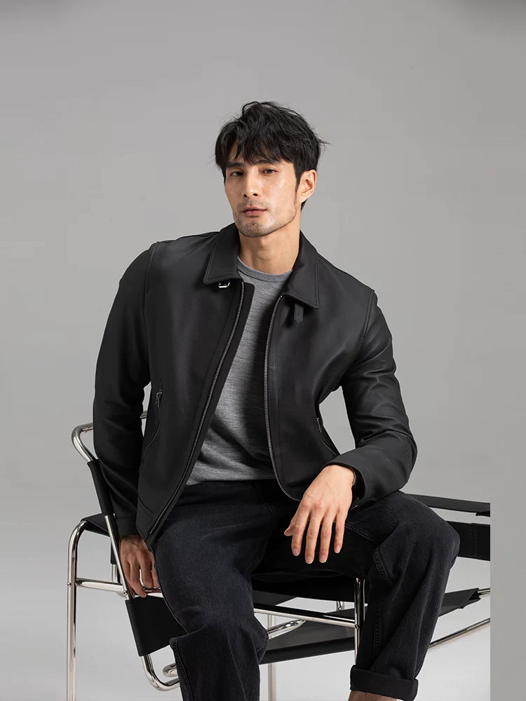 Matte Cowhide Zip Jacket