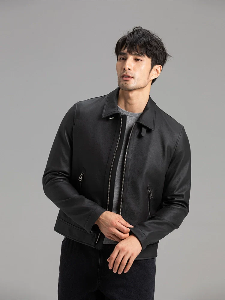 Matte Cowhide Zip Jacket - Image 3