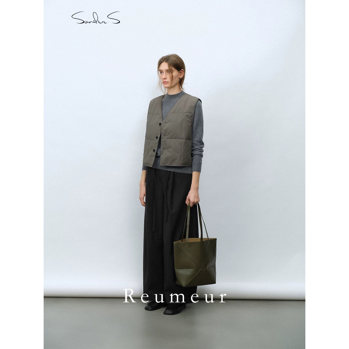 Matte Quilted Down Vest - Image 4