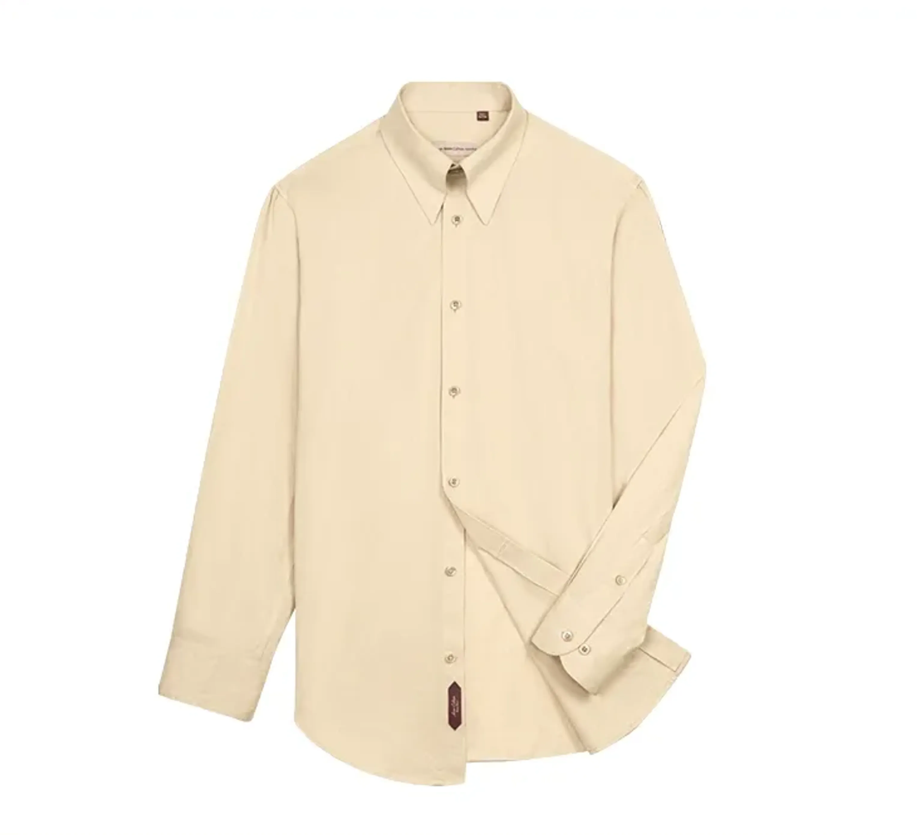 Matte Satin Pointed-Collar Shirt - Image 4