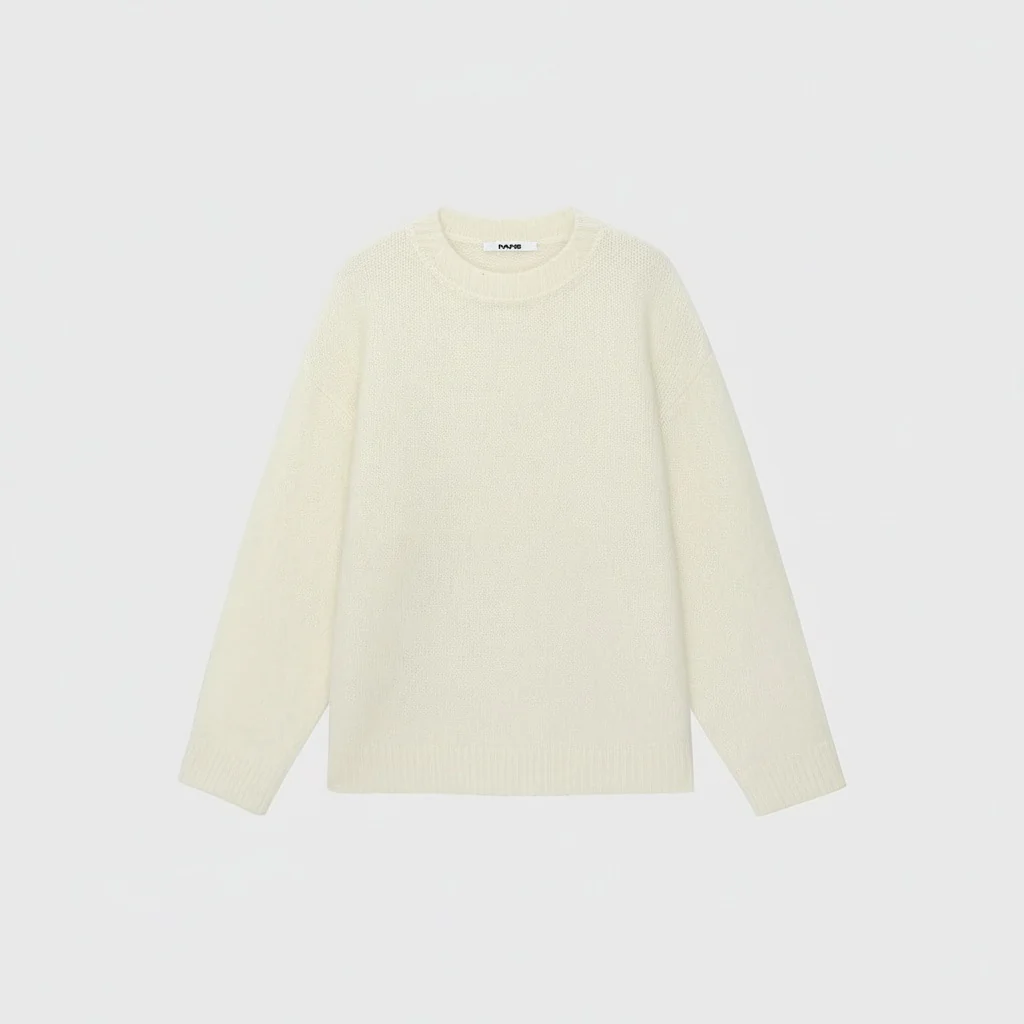Melange Mohair Wool Crewneck Sweater - Image 7