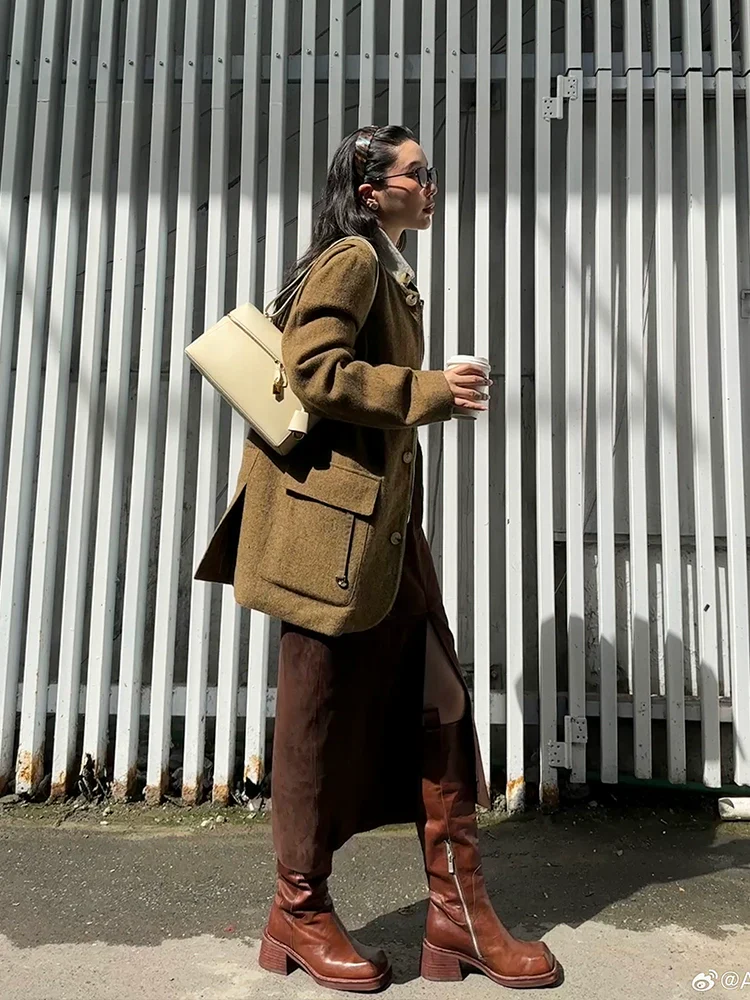 Melton Wool Stand-Collar Jacket - Image 2