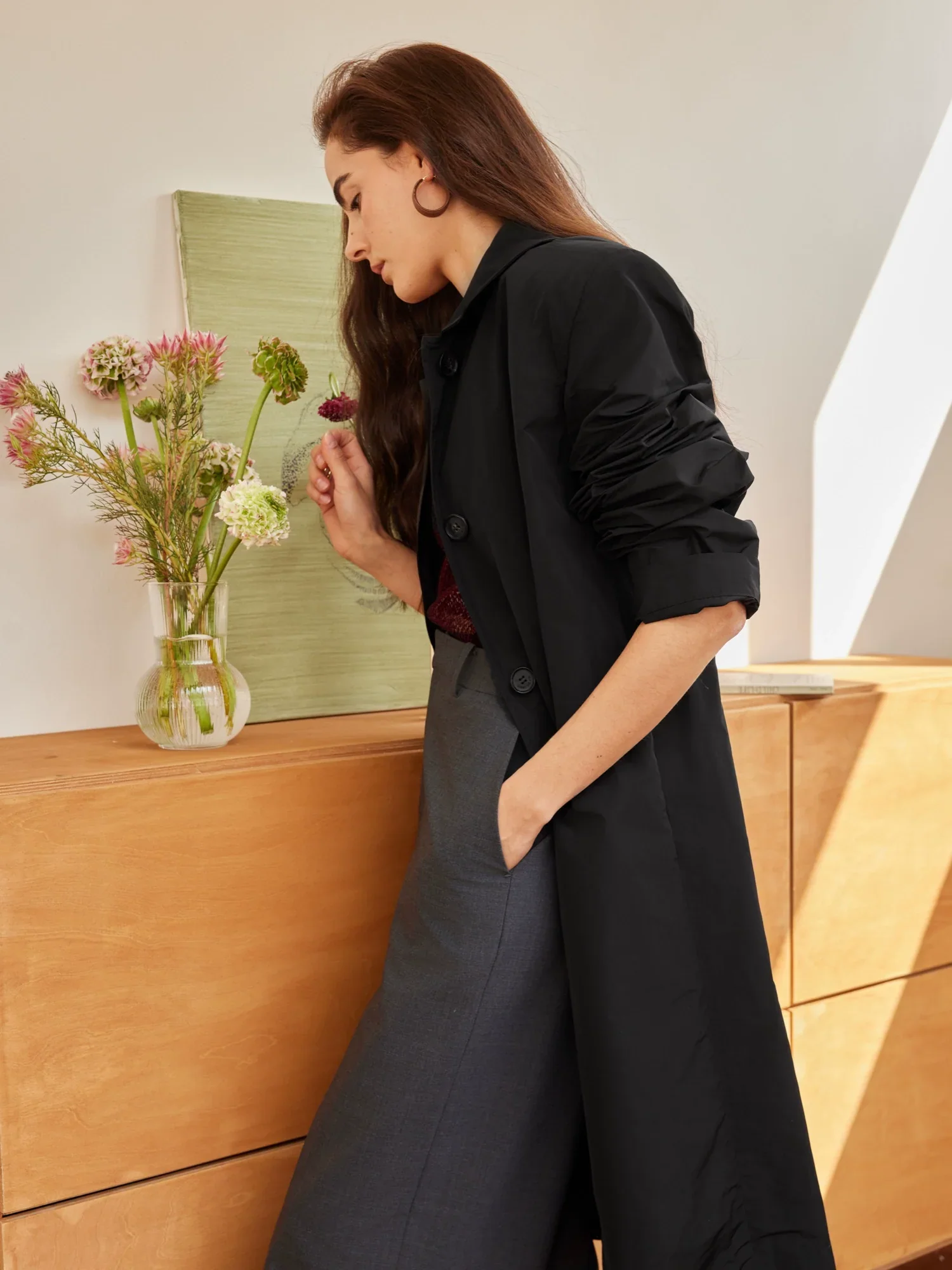 Memory Fabric Single-Breasted Coat - Image 4