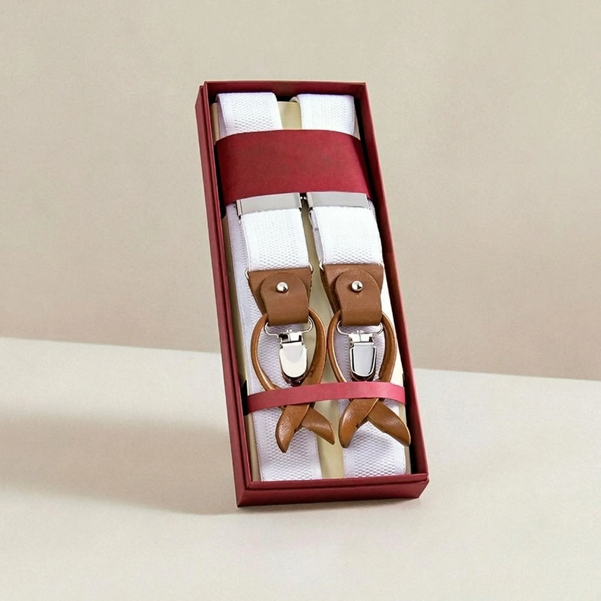 Men's Luxury Leather Suspenders - Image 12