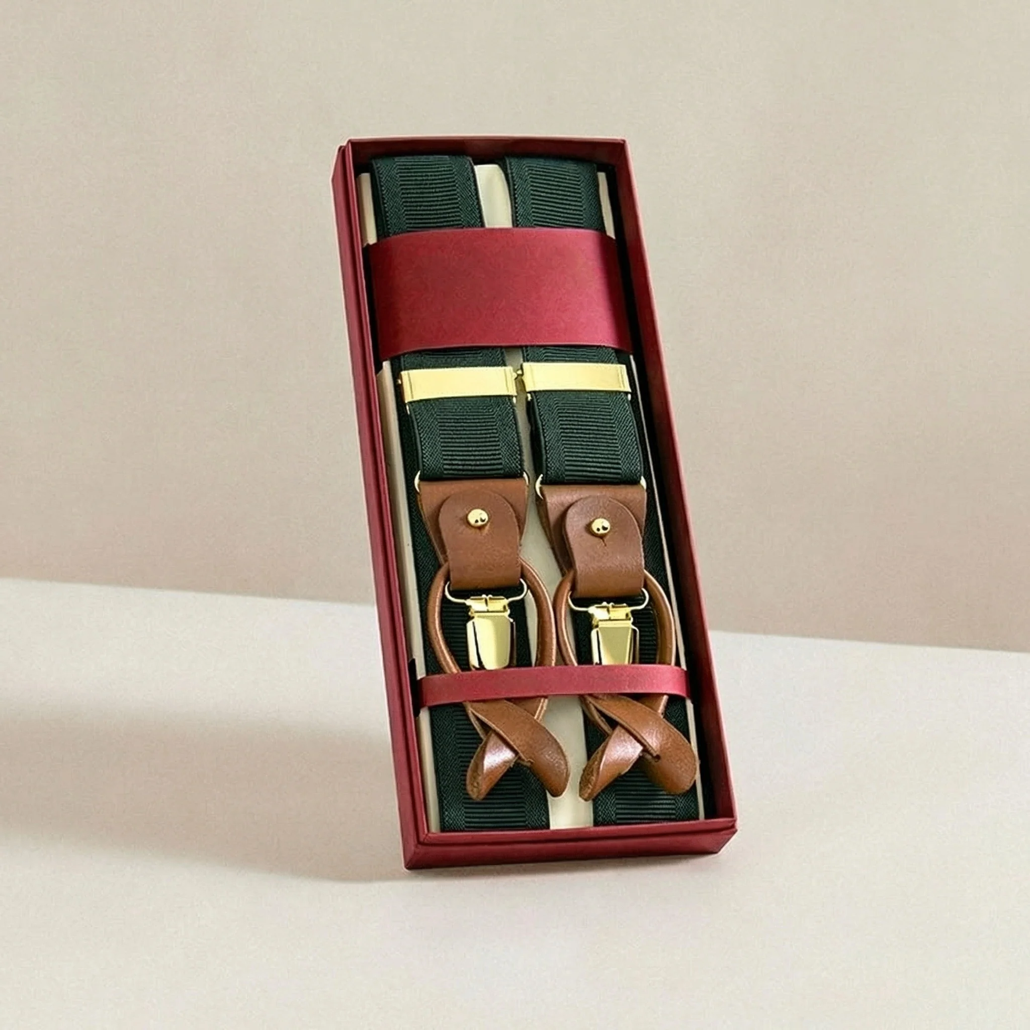 Men's Luxury Leather Suspenders - Image 14