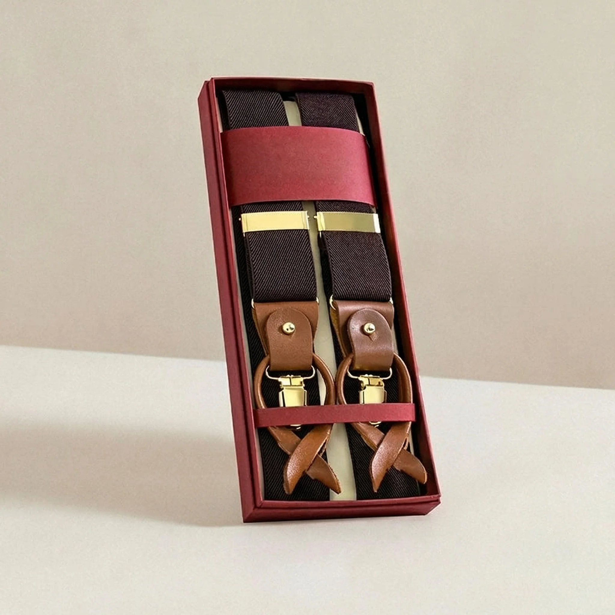 Men's Luxury Leather Suspenders - Image 17