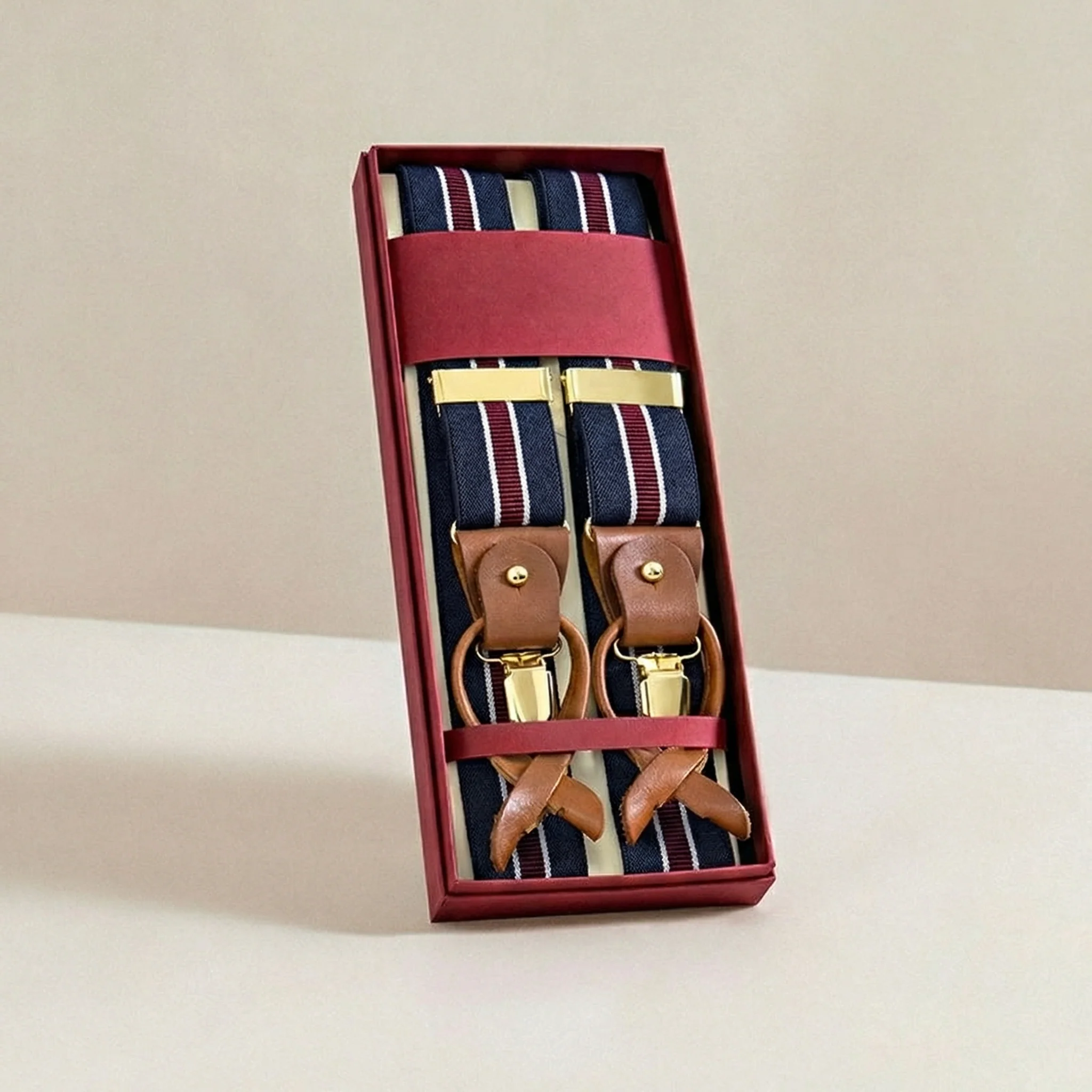 Men's Luxury Leather Suspenders - Image 27