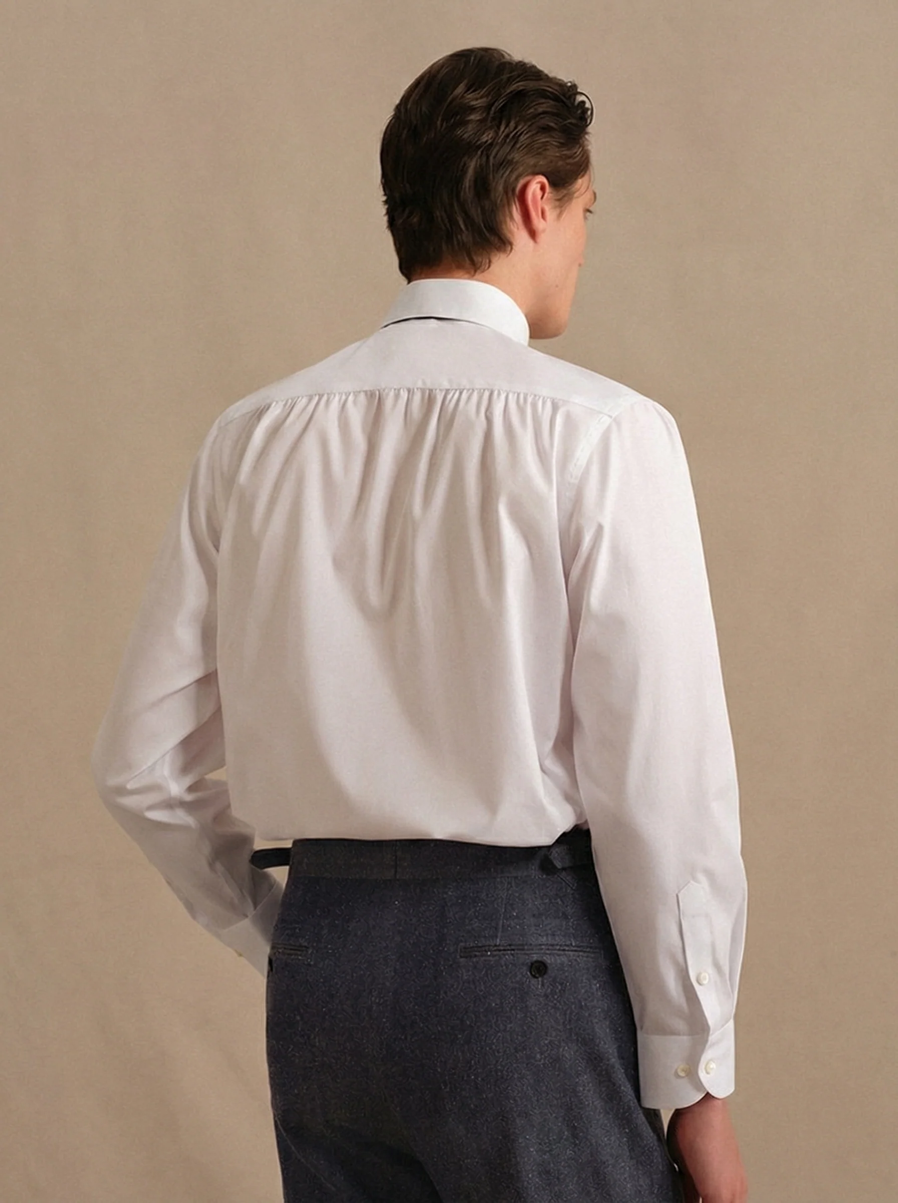 Mercerized Cotton Waterfall-Pleat Shirt - Image 4