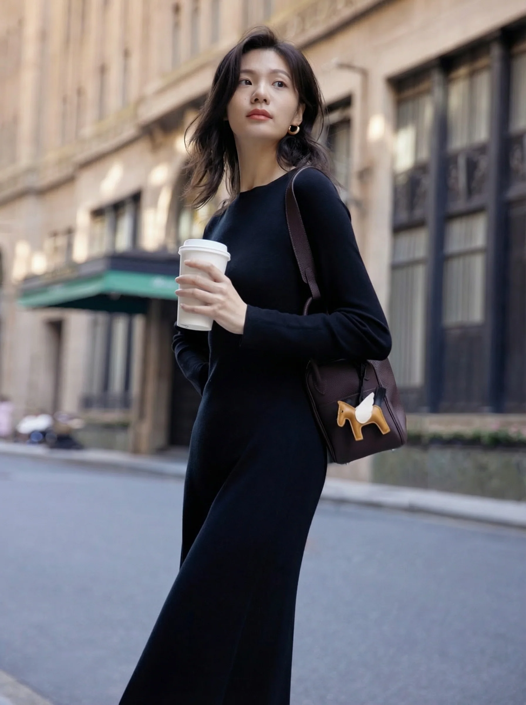 Merino A-Line Knit Maxi Dress - Image 3