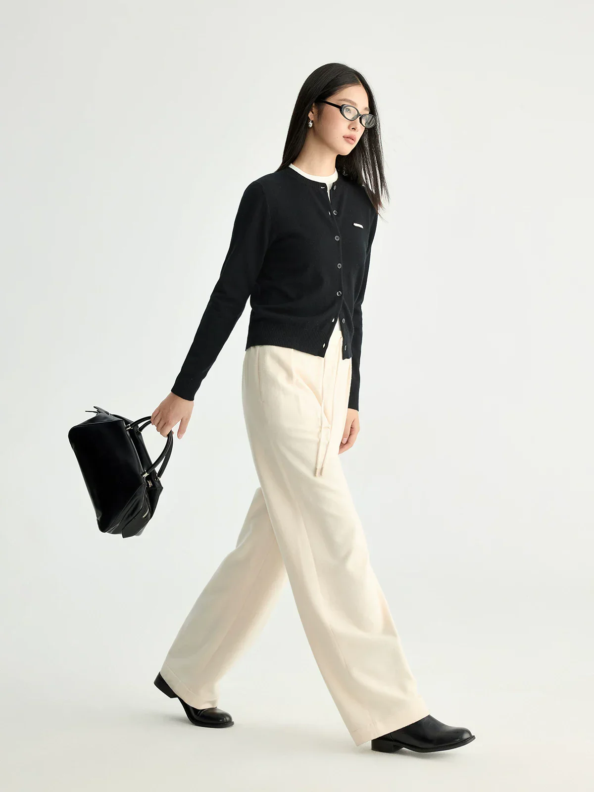 Merino Contrast Trim Cardigan - Image 2
