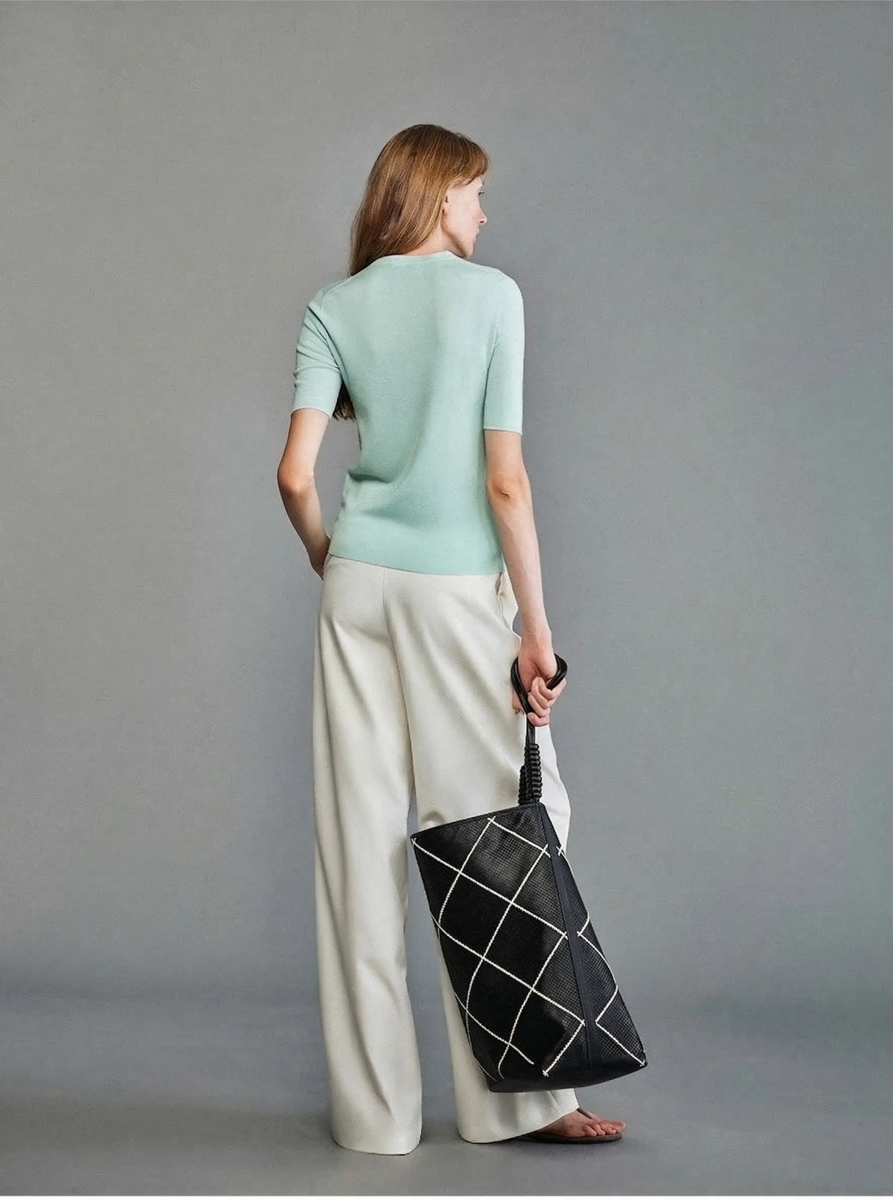 Merino Contrast-Trim Knit Tee - Image 3