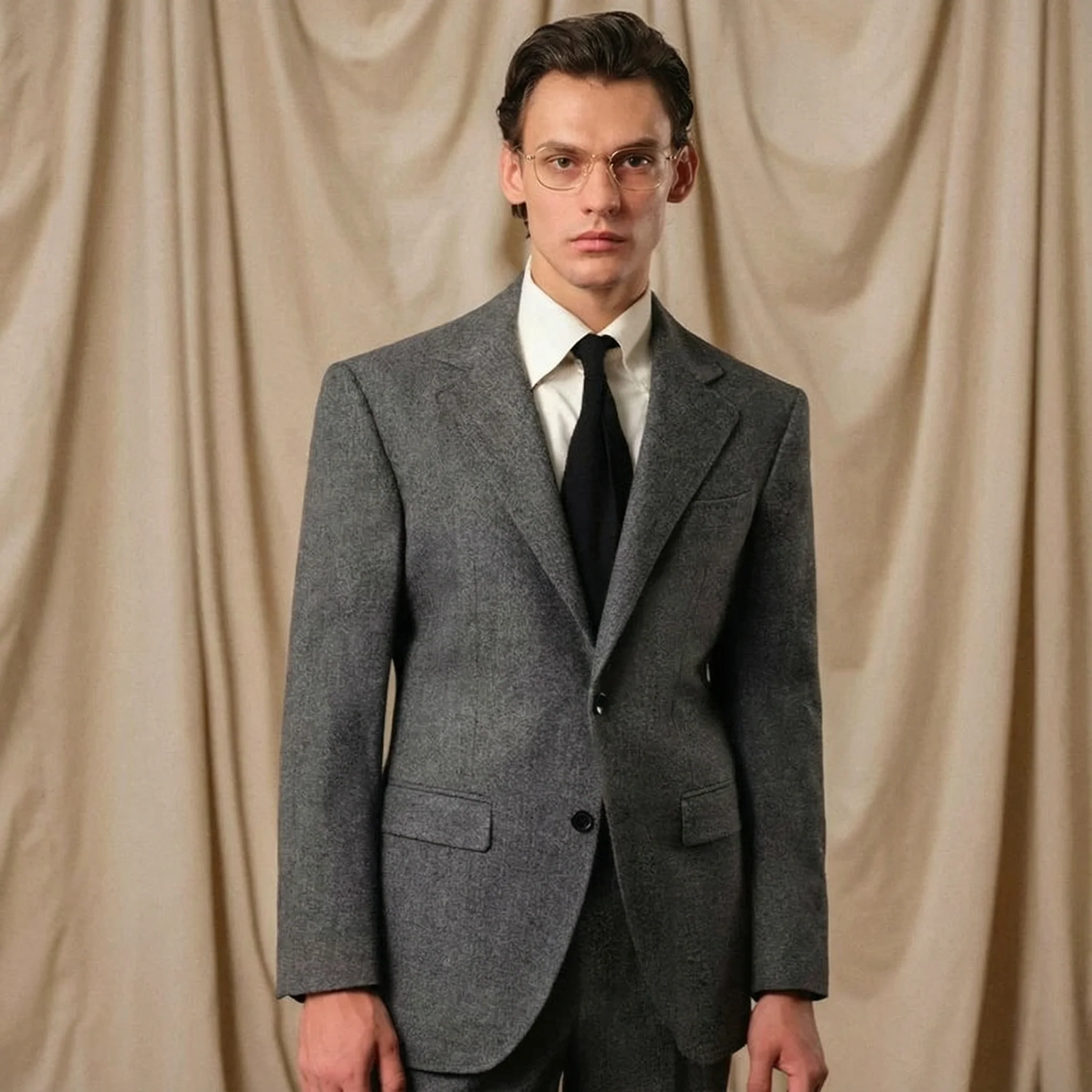 Merino Herringbone Flannel Three-Piece Suit - Image 2
