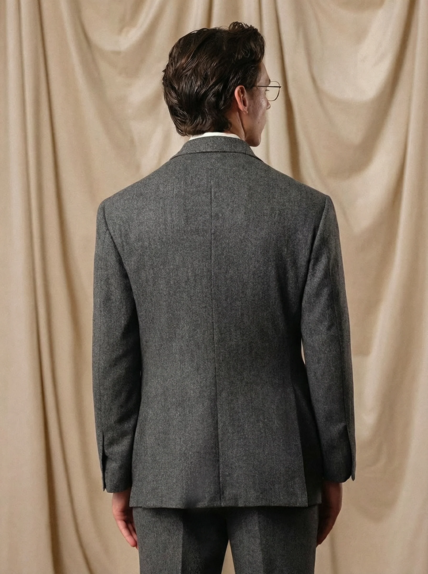 Merino Herringbone Flannel Three-Piece Suit - Image 3