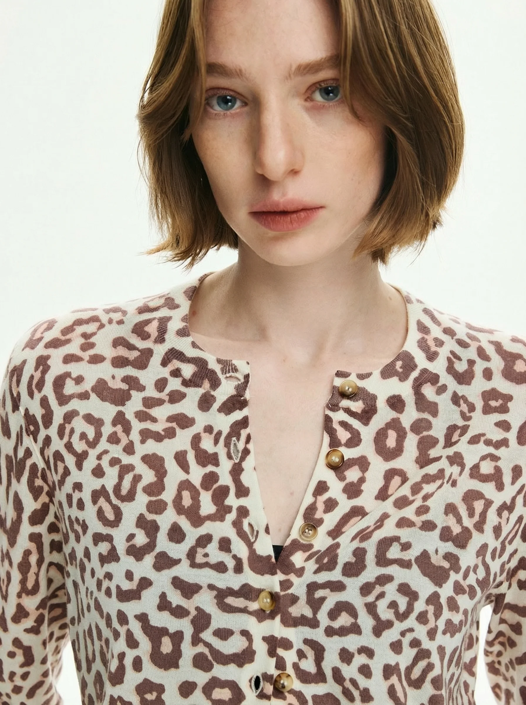 Merino Leopard-Print Knit Cardigan - Image 4