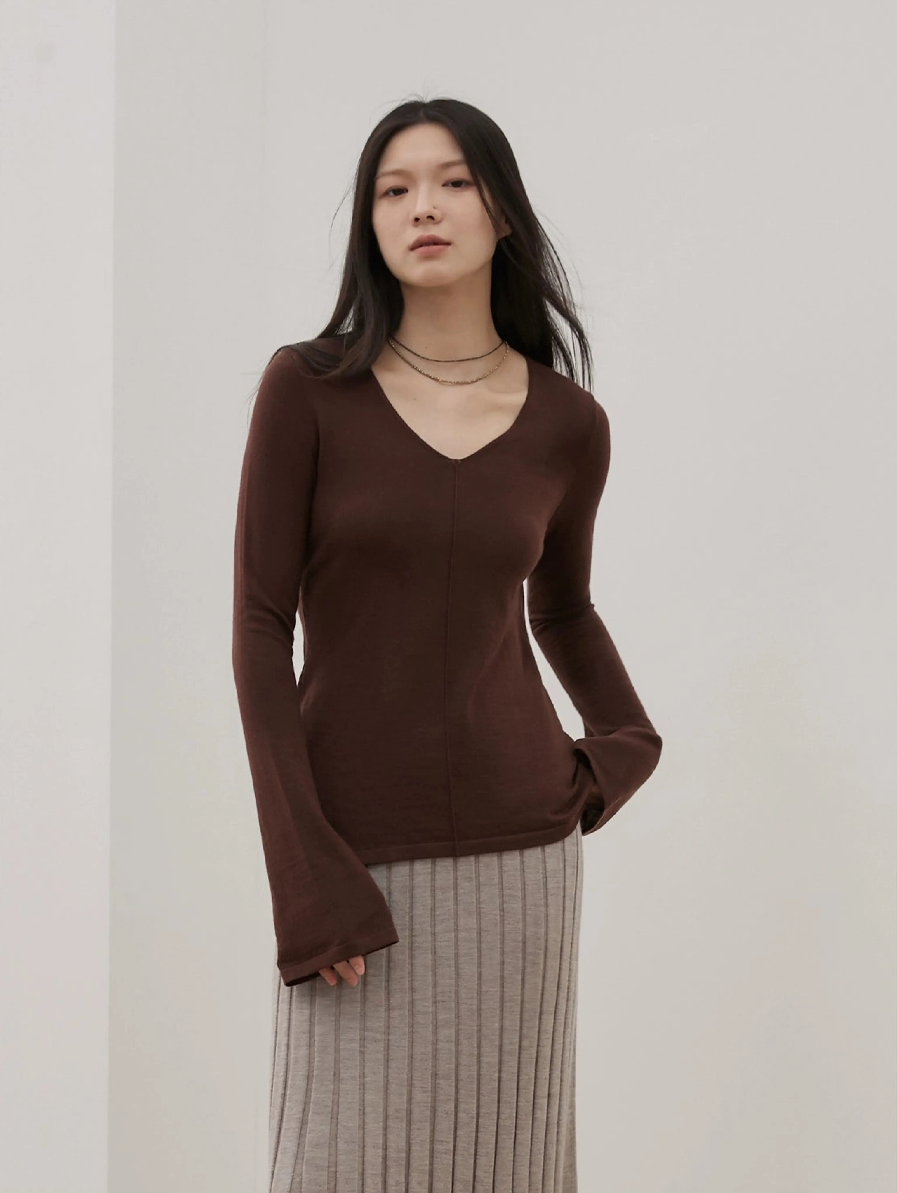Merino Long-Sleeve Knit Top - Image 11