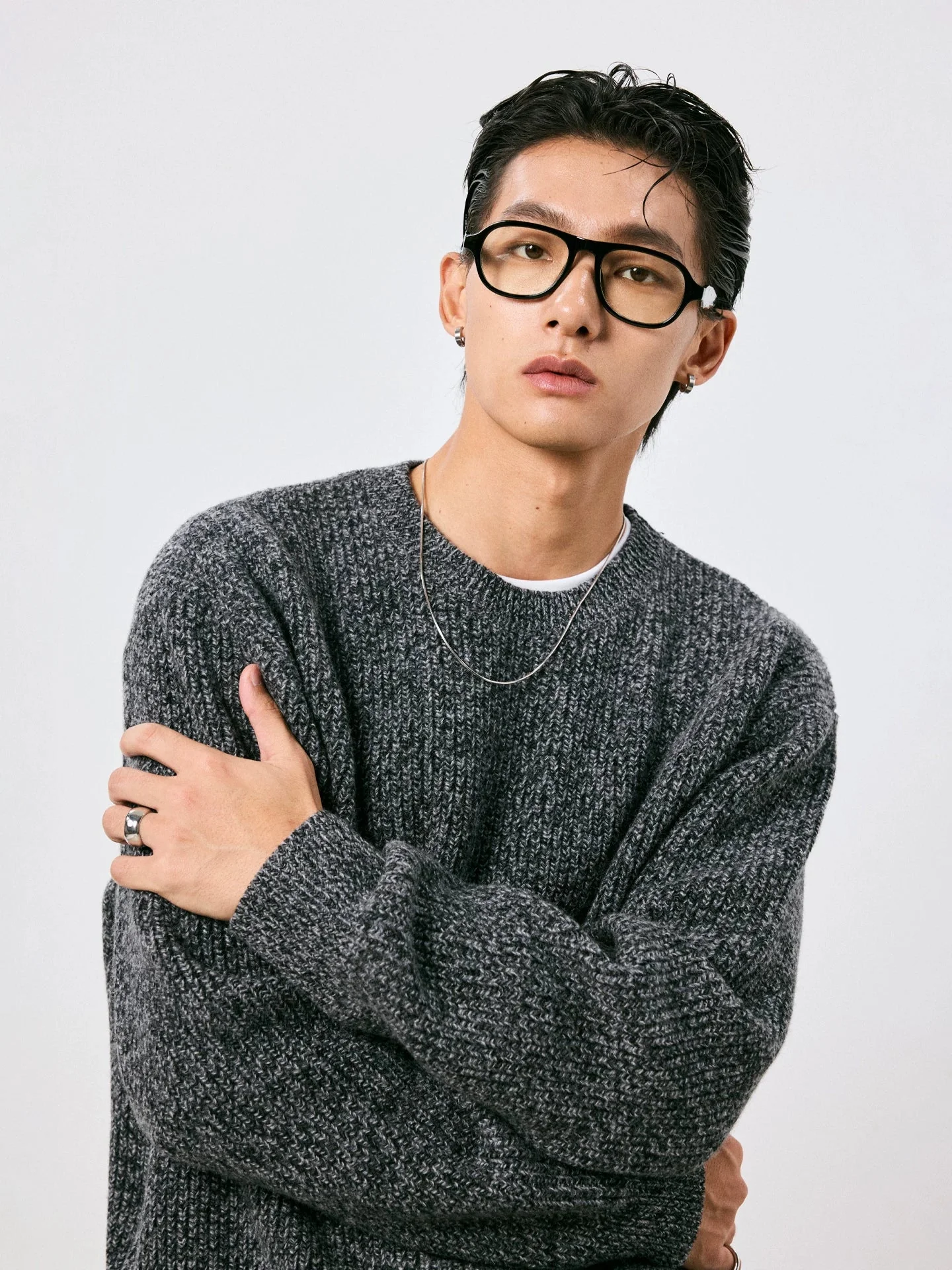 Merino Mélange Crew Sweater - Image 2