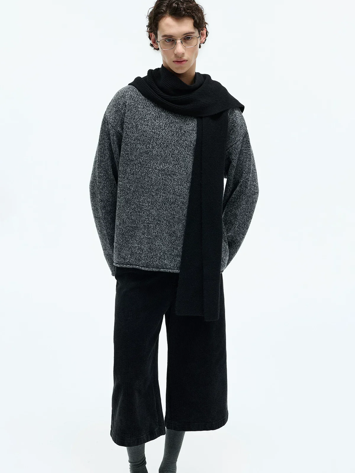 Merino Melange Narrow Crewneck Sweater - Image 5