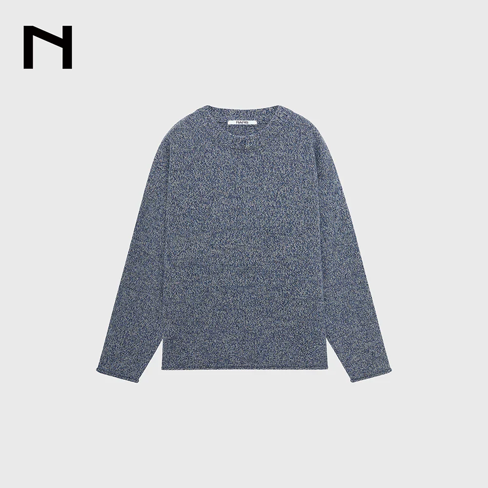 Merino Melange Narrow Crewneck Sweater - Image 6