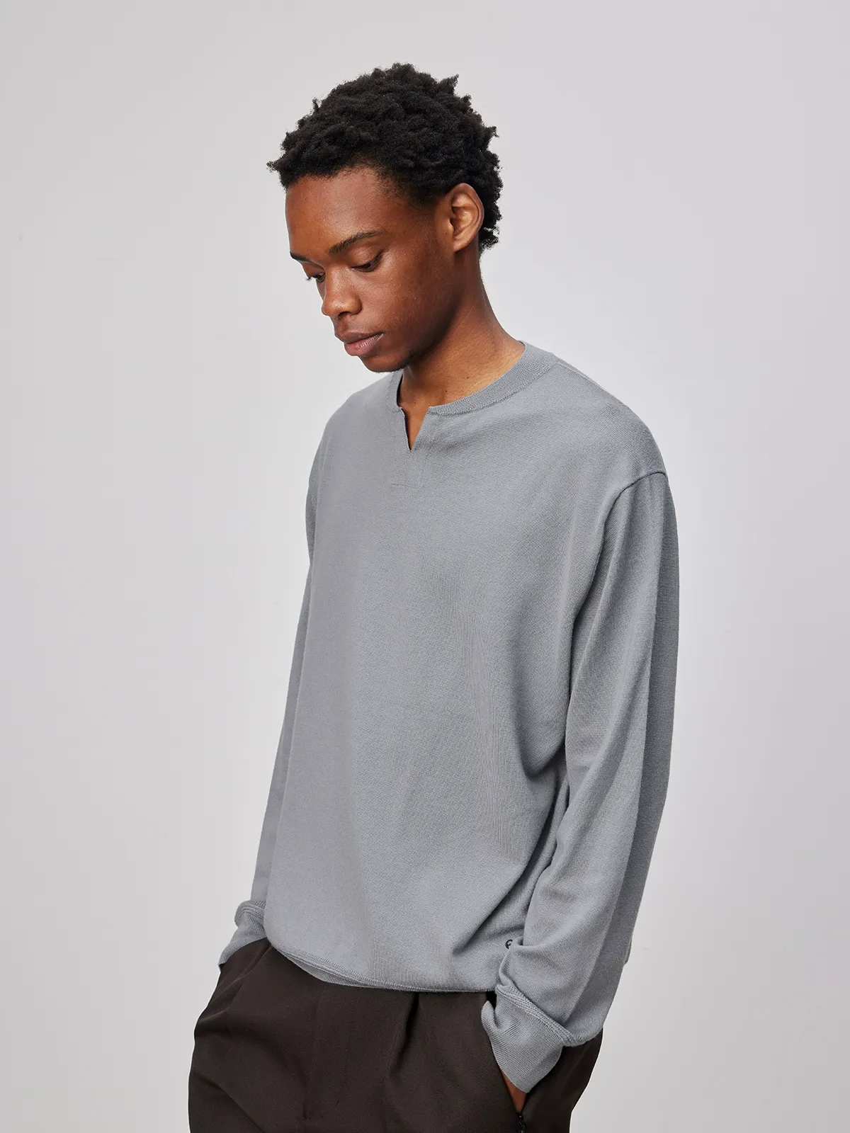 Merino Notch Crew Sweater - Image 6