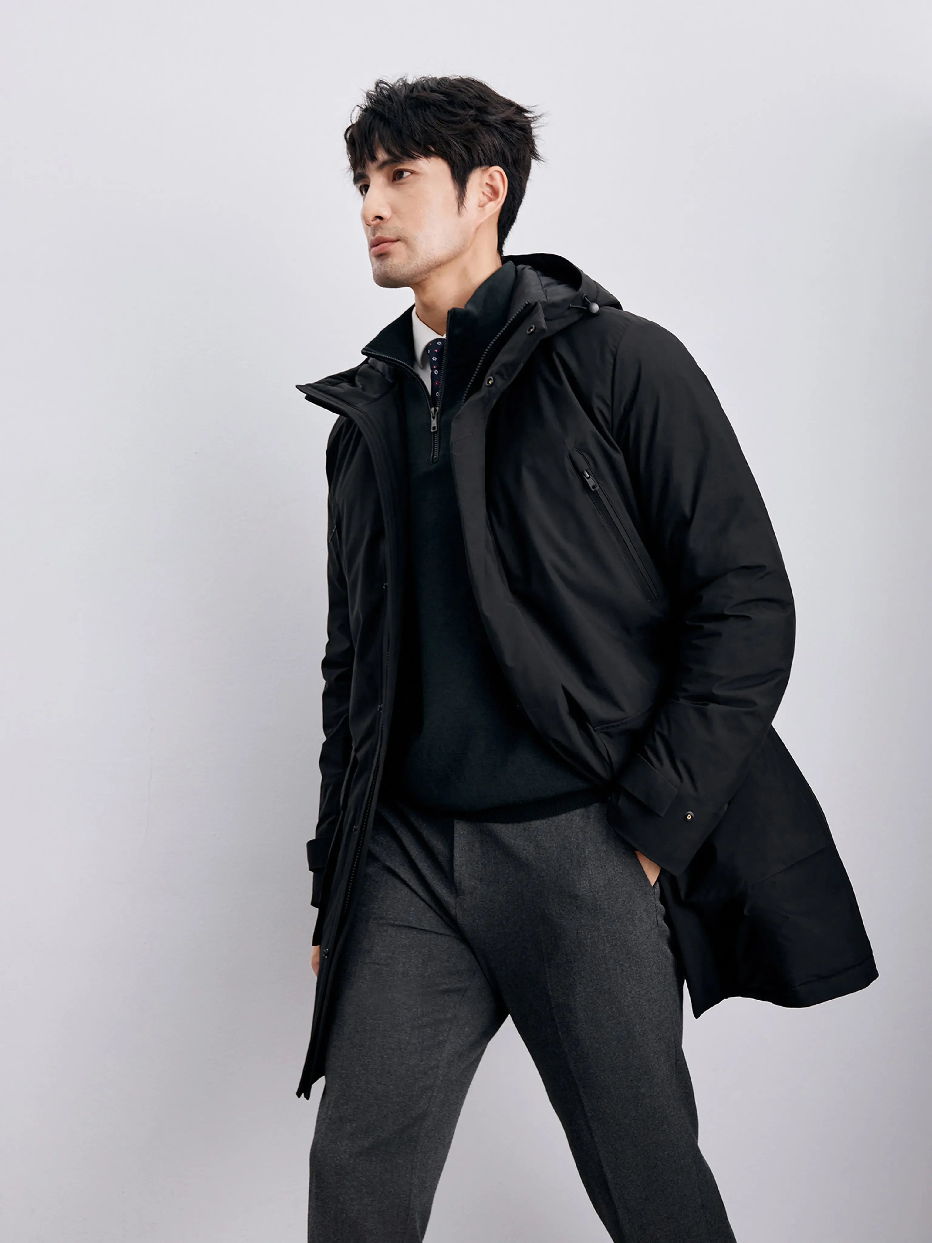 Merino Quarter-Zip Stand-Collar Sweater - Image 3