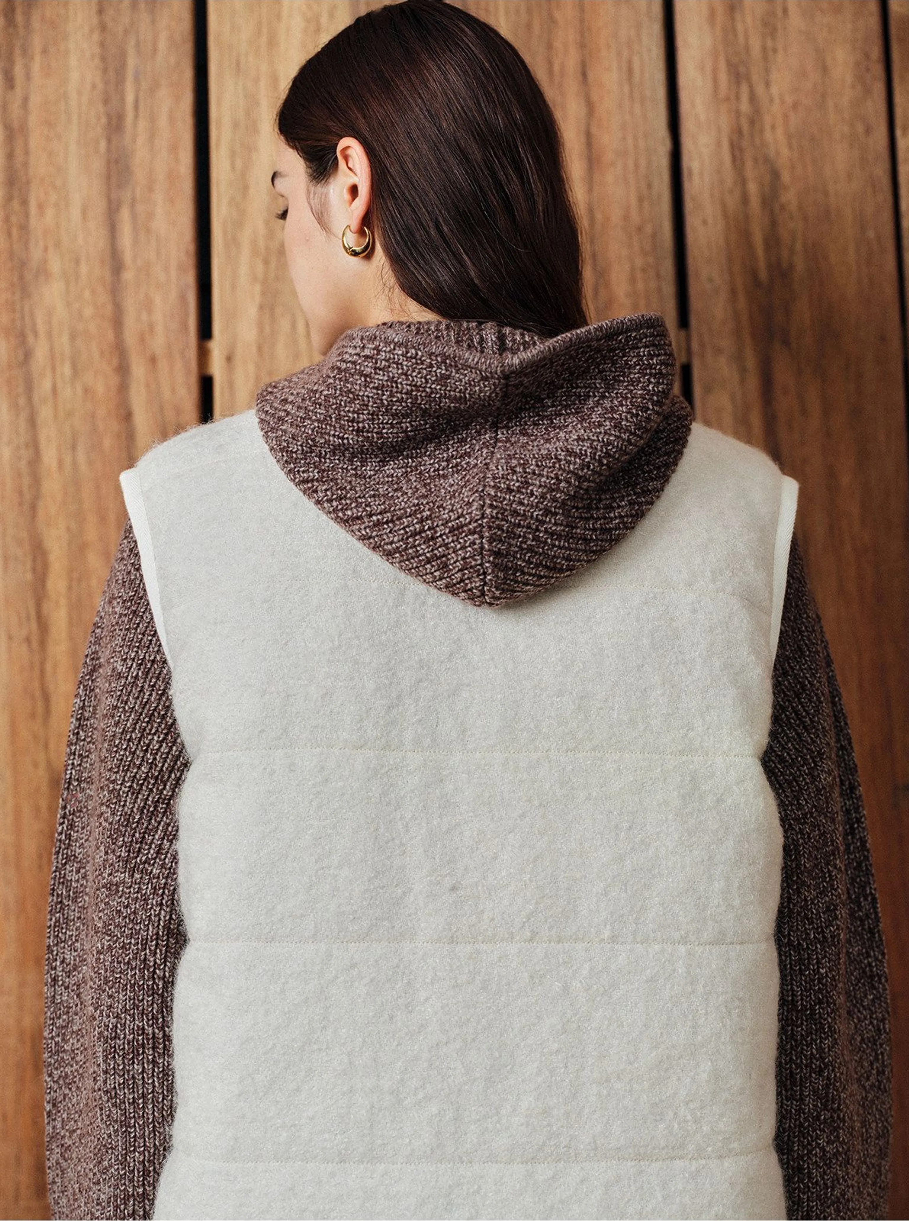 Merino Rib Zip Hooded Cardigan - Image 5