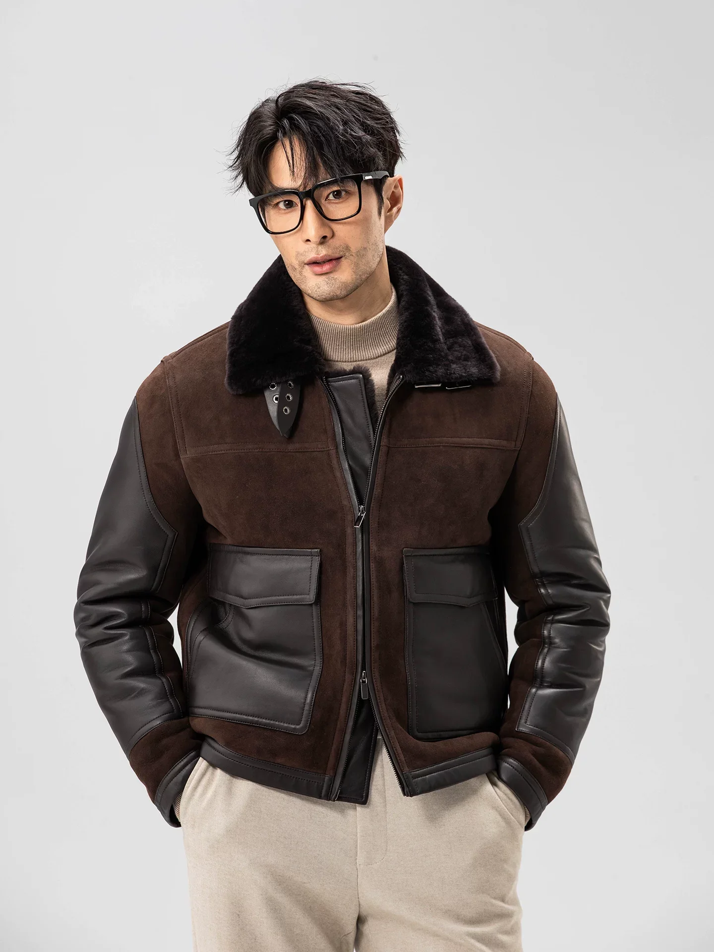 Merino Shearling Aviator Jacket