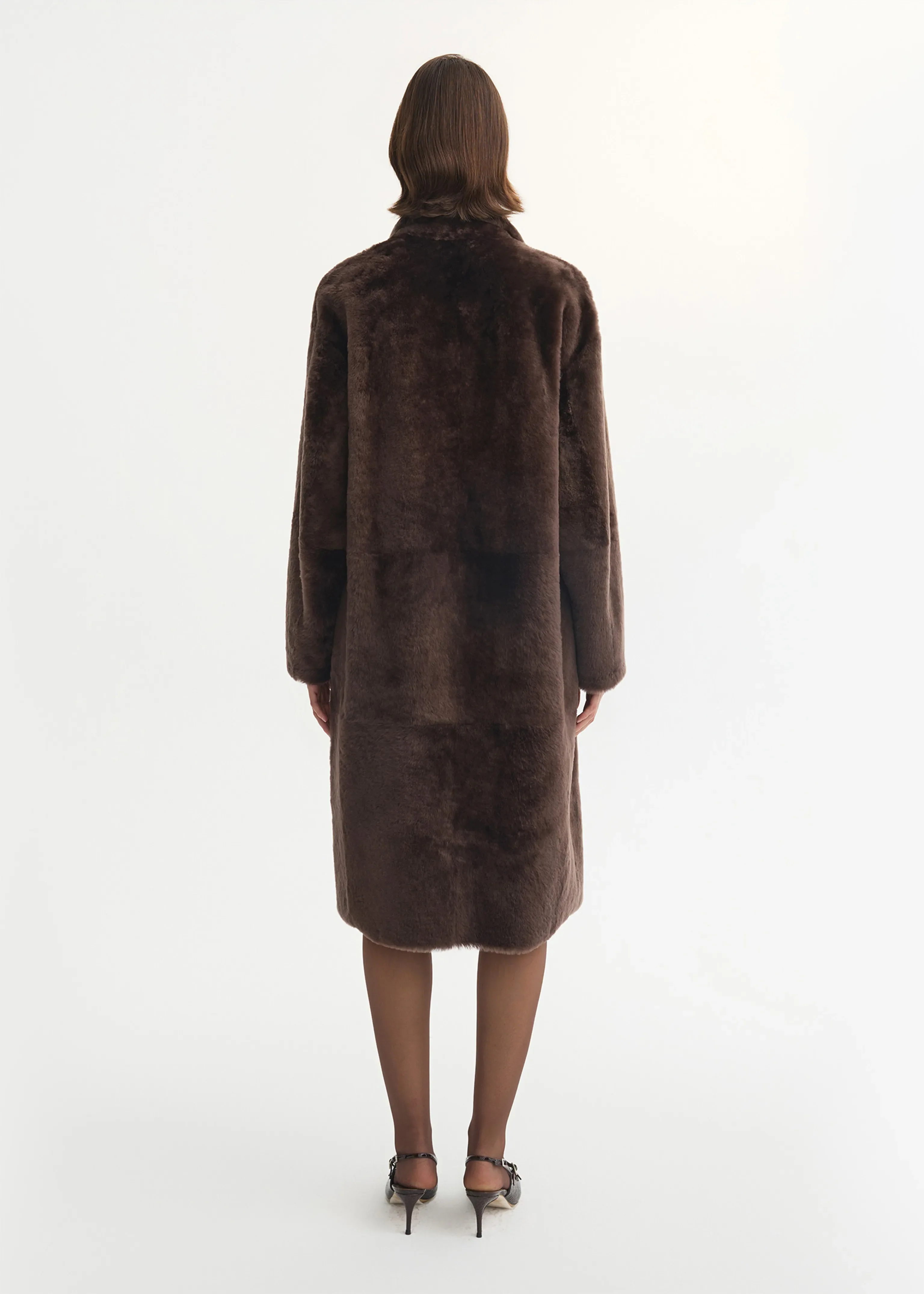 Merino Shearling Double-Breasted Coat - Image 4