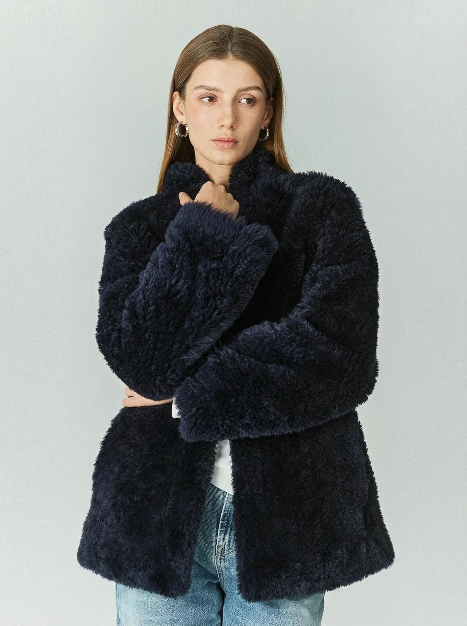 Merino Shearling Short Coat - Image 7