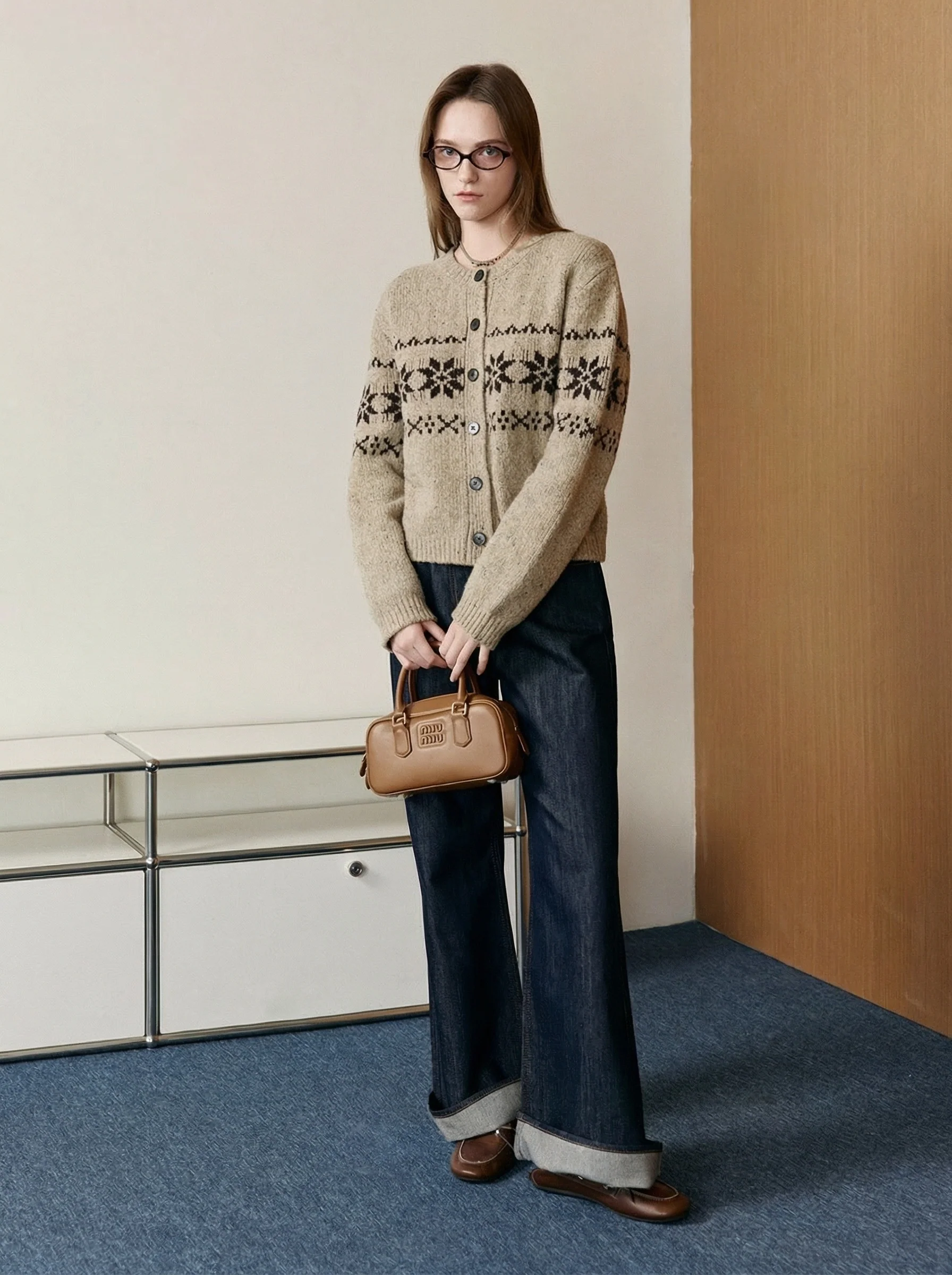 Merino Snowflake Knit Cardigan - Image 2