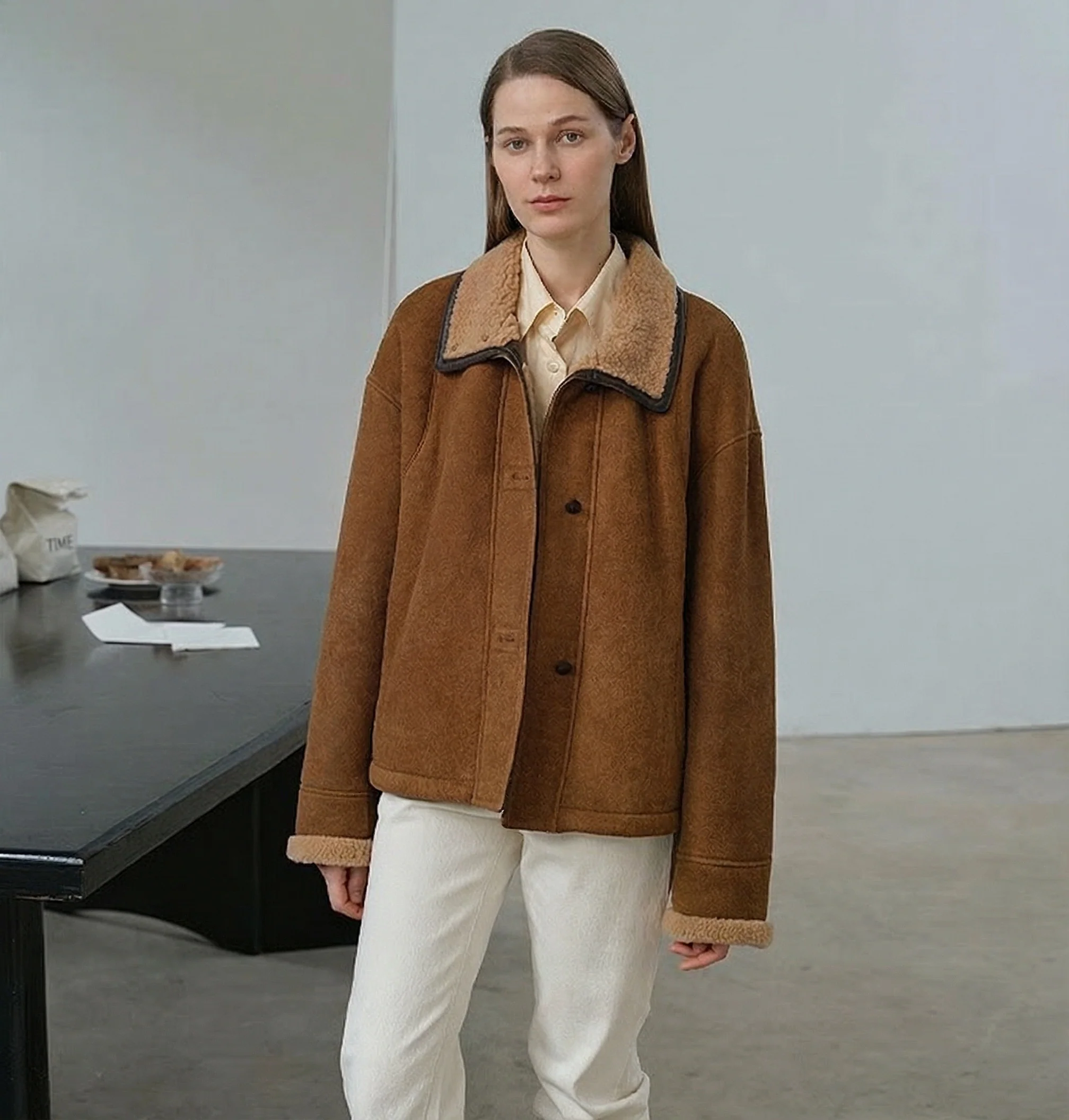 Merino Suede Shearling Jacket