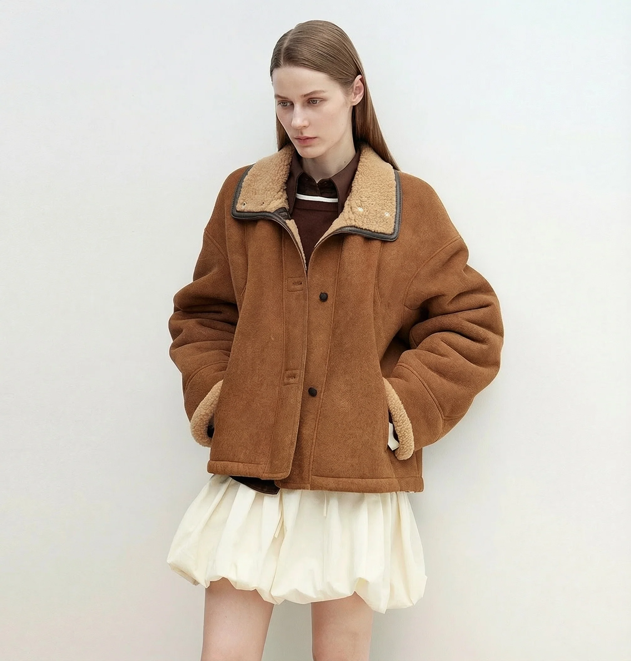 Merino Suede Shearling Jacket - Image 3