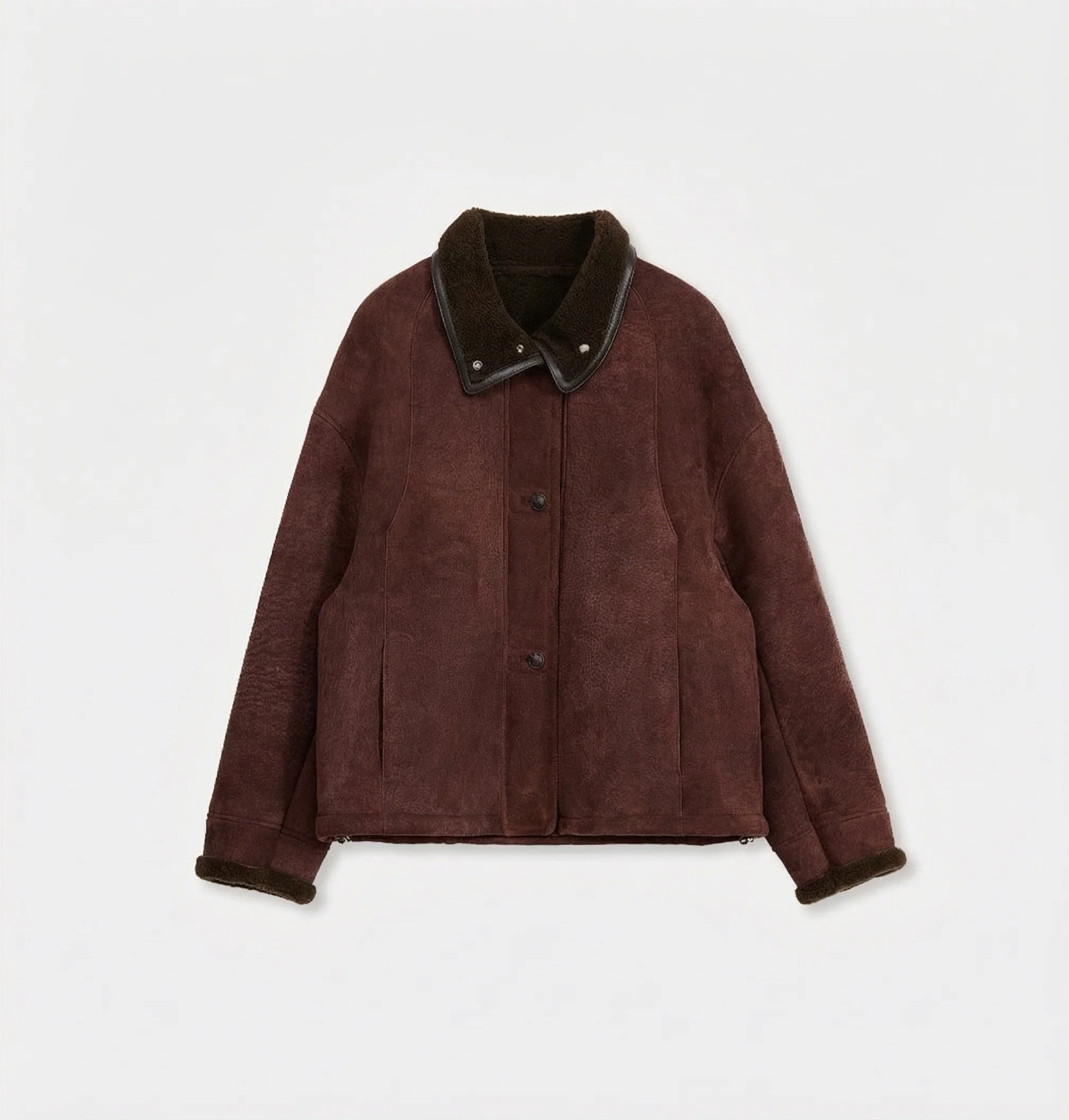 Merino Suede Shearling Jacket - Image 7