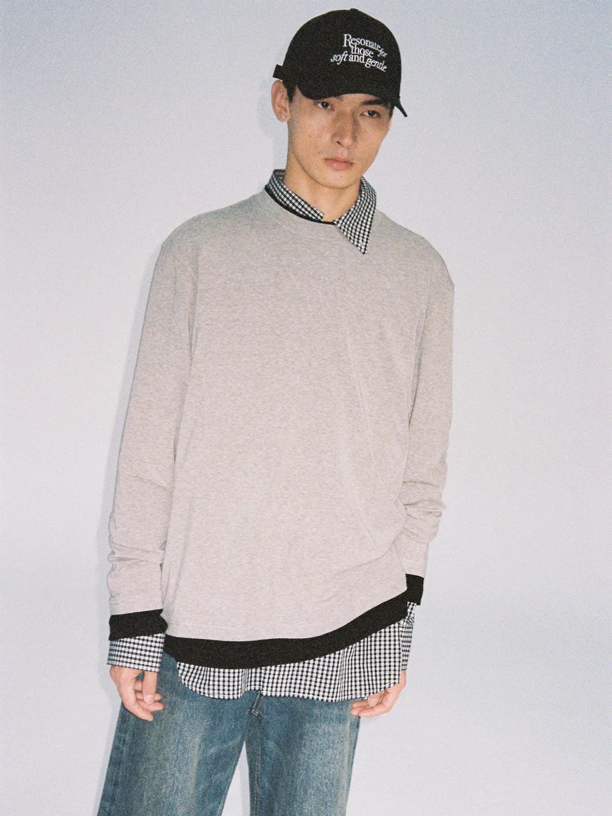 Merino TENCEL Faux-Layer Long-Sleeve Tee - Image 2