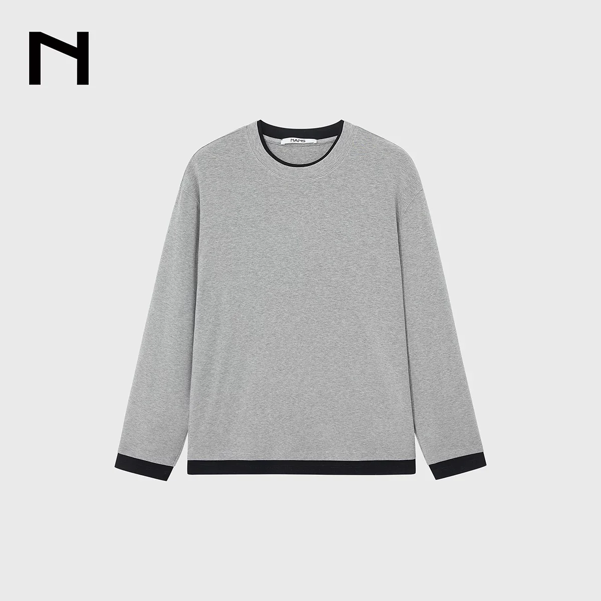 Merino TENCEL Faux-Layer Long-Sleeve Tee - Image 6