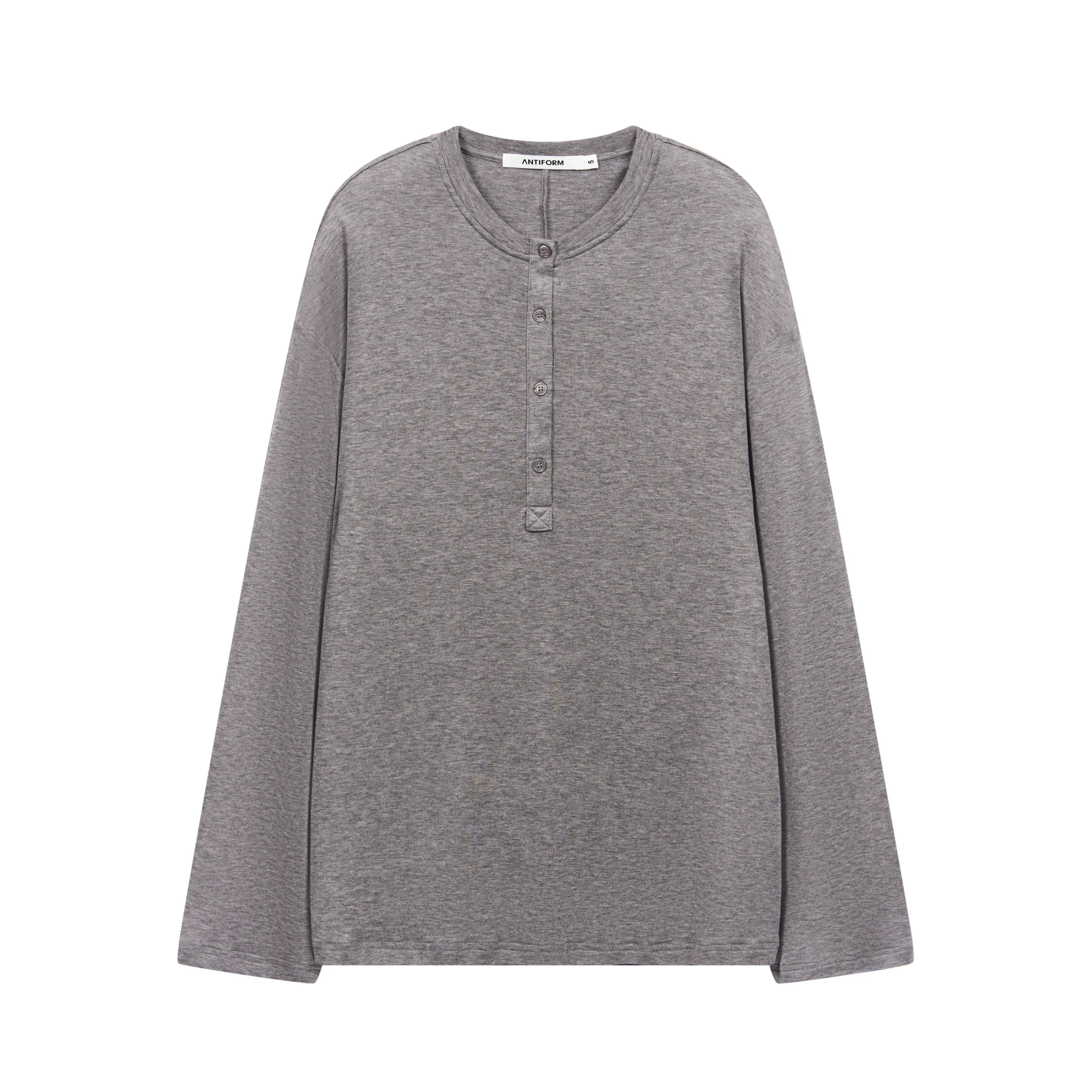 Merino Tencel Wool Henley Shirt - Image 9