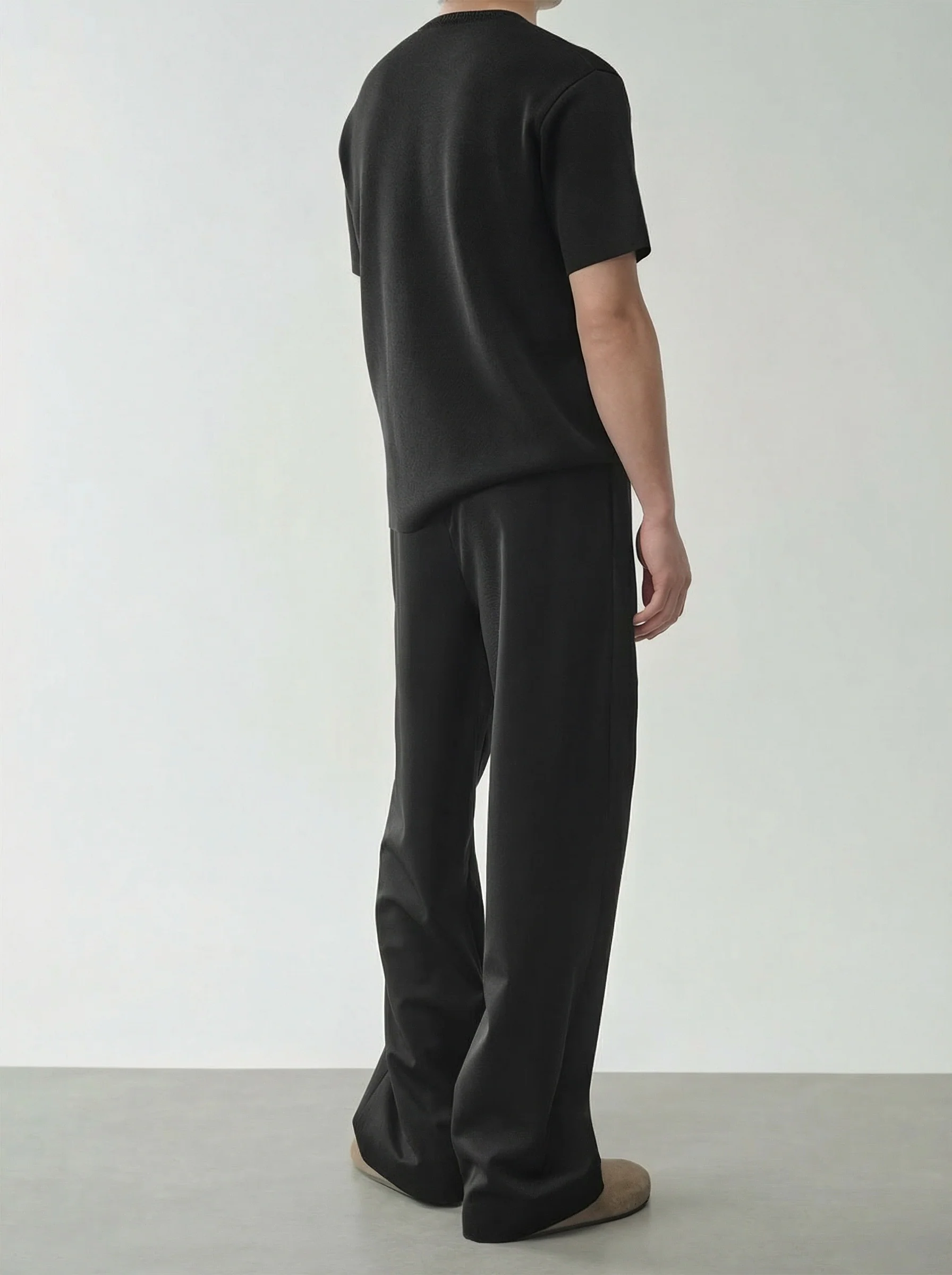 Merino Wide-Leg Drawstring Trousers - Image 6